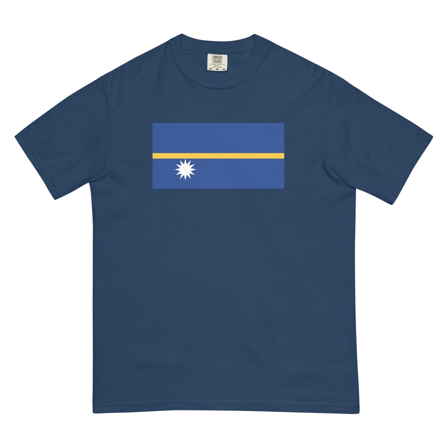 Nauru heritage shirt, true navy, size large