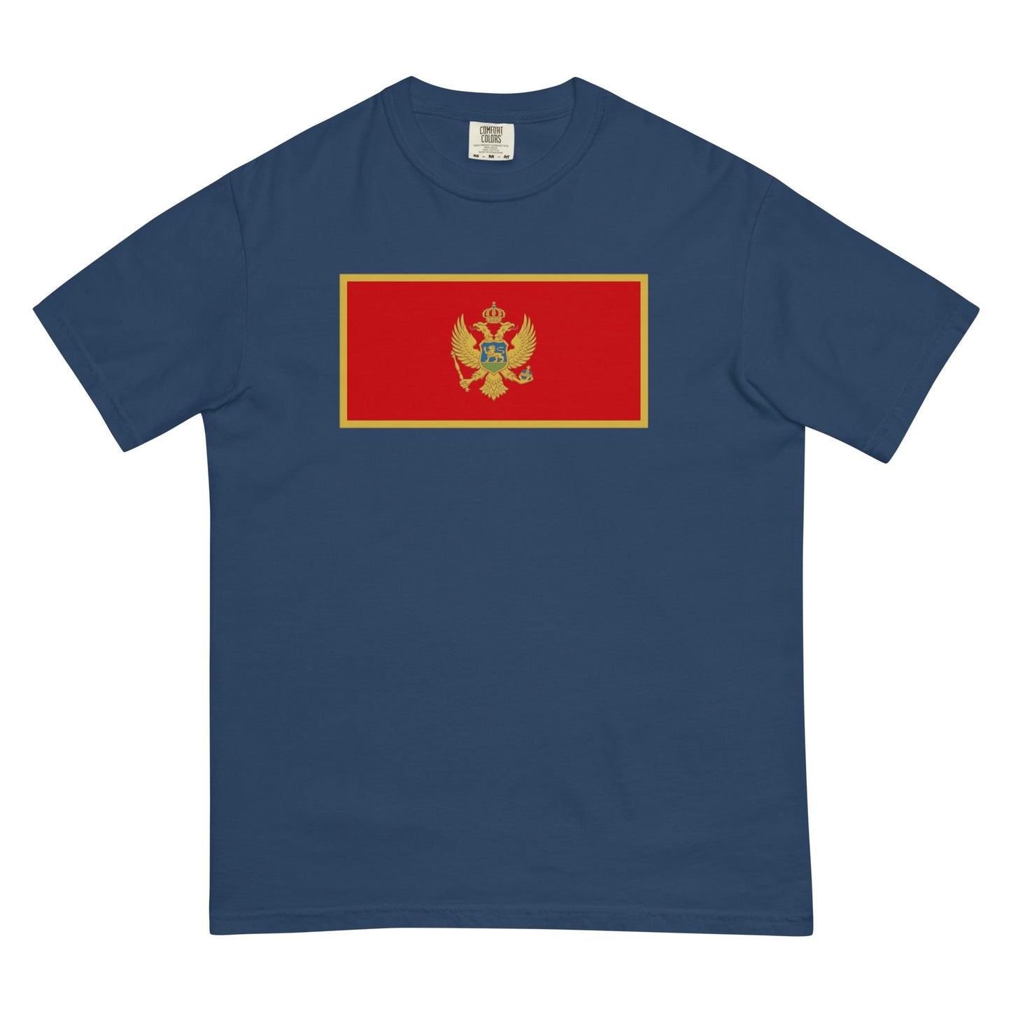 Flag tee representing Montenegro in red, 4X large