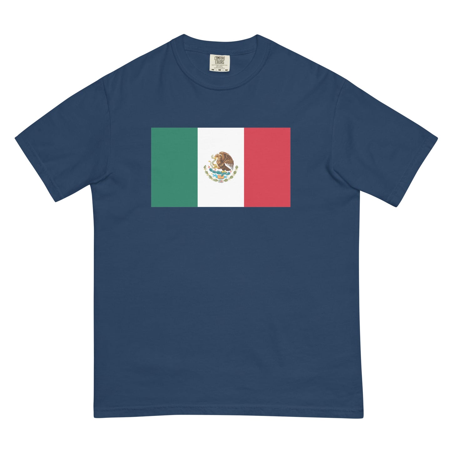 Mexico 1 flag shirt in true navy, size small