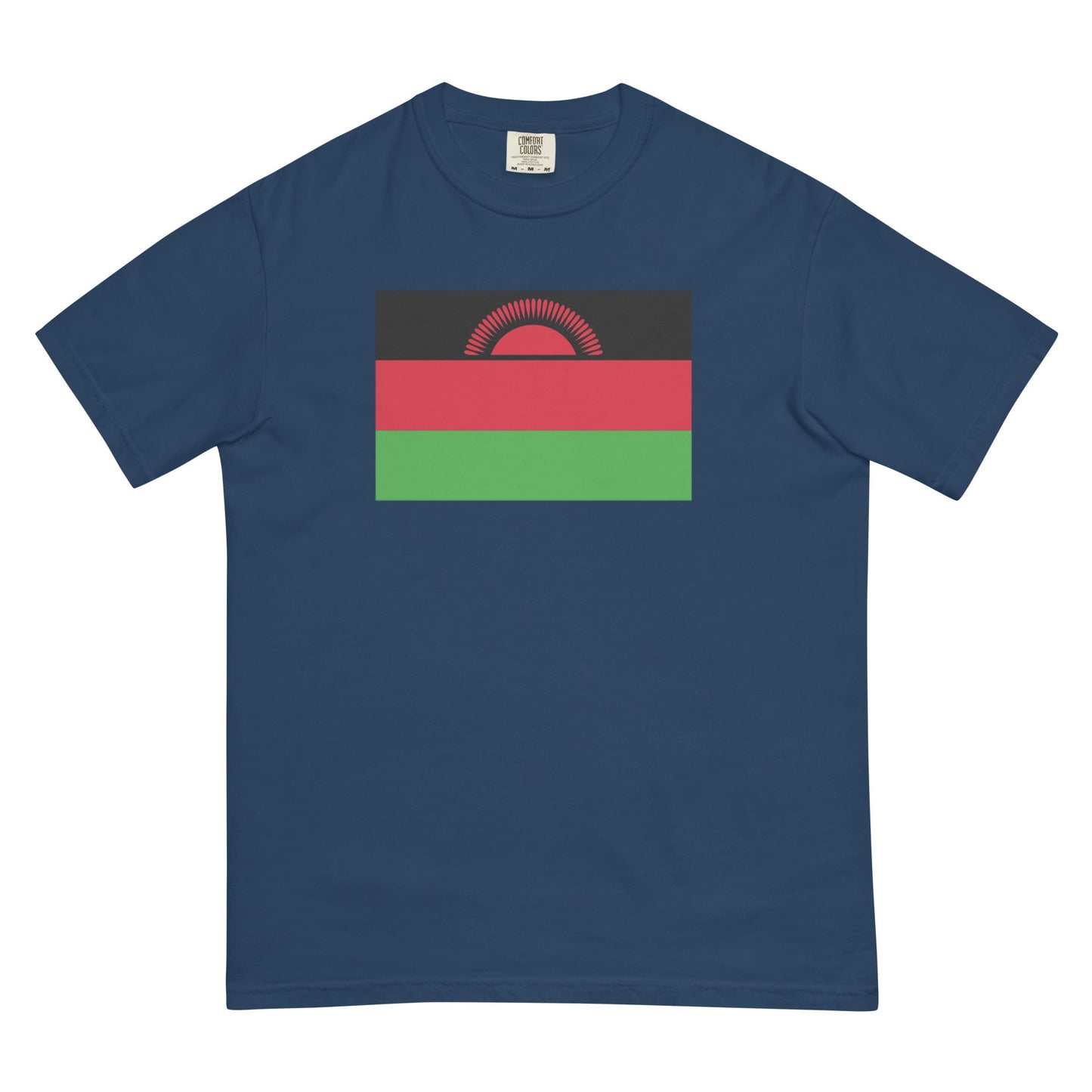 Malawi pride shirt in true navy – unisex, large