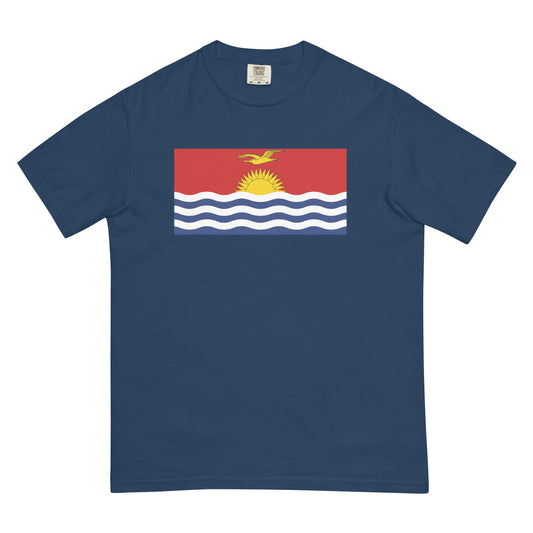 Flag tee representing Kiribati in black, small