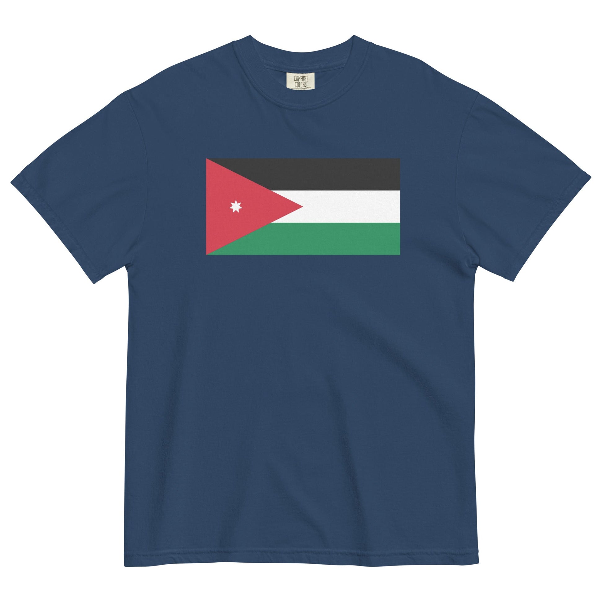 true navy shirt with Jordan flag design, 2X large