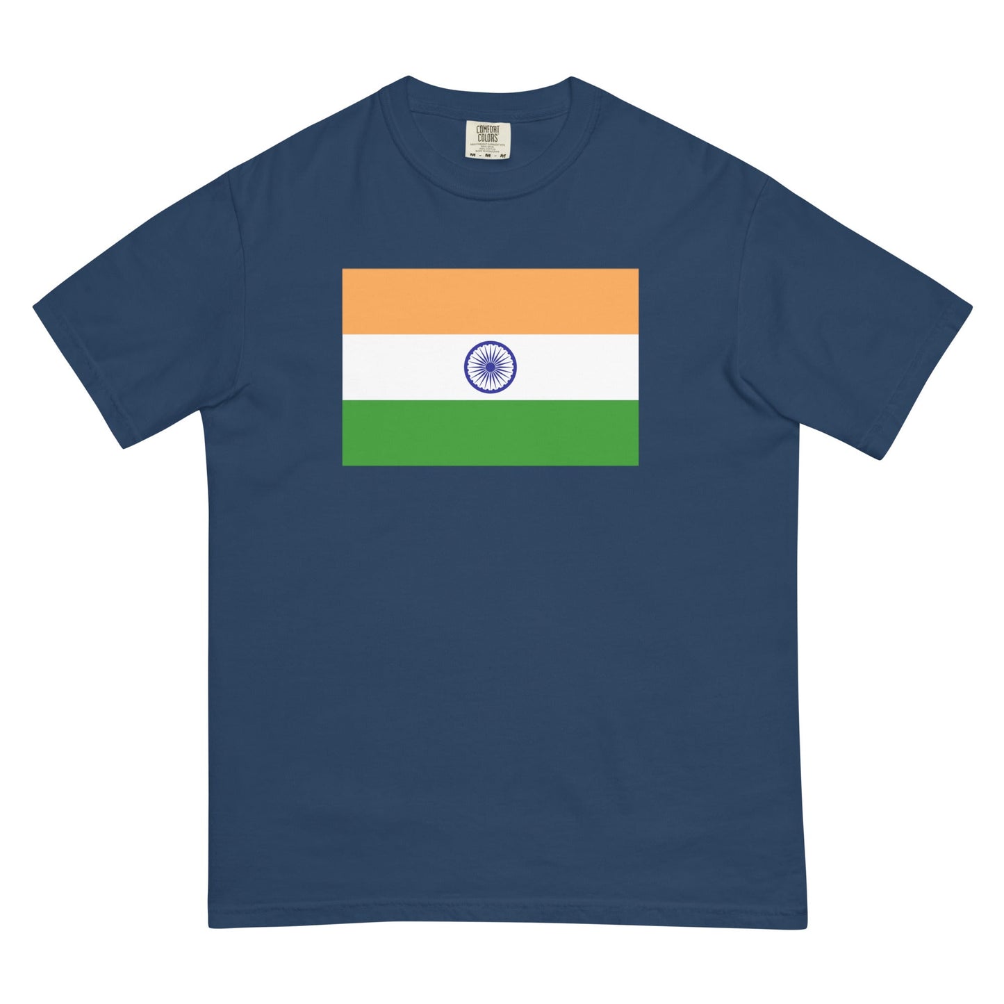 true navy shirt with India flag design, 4X large