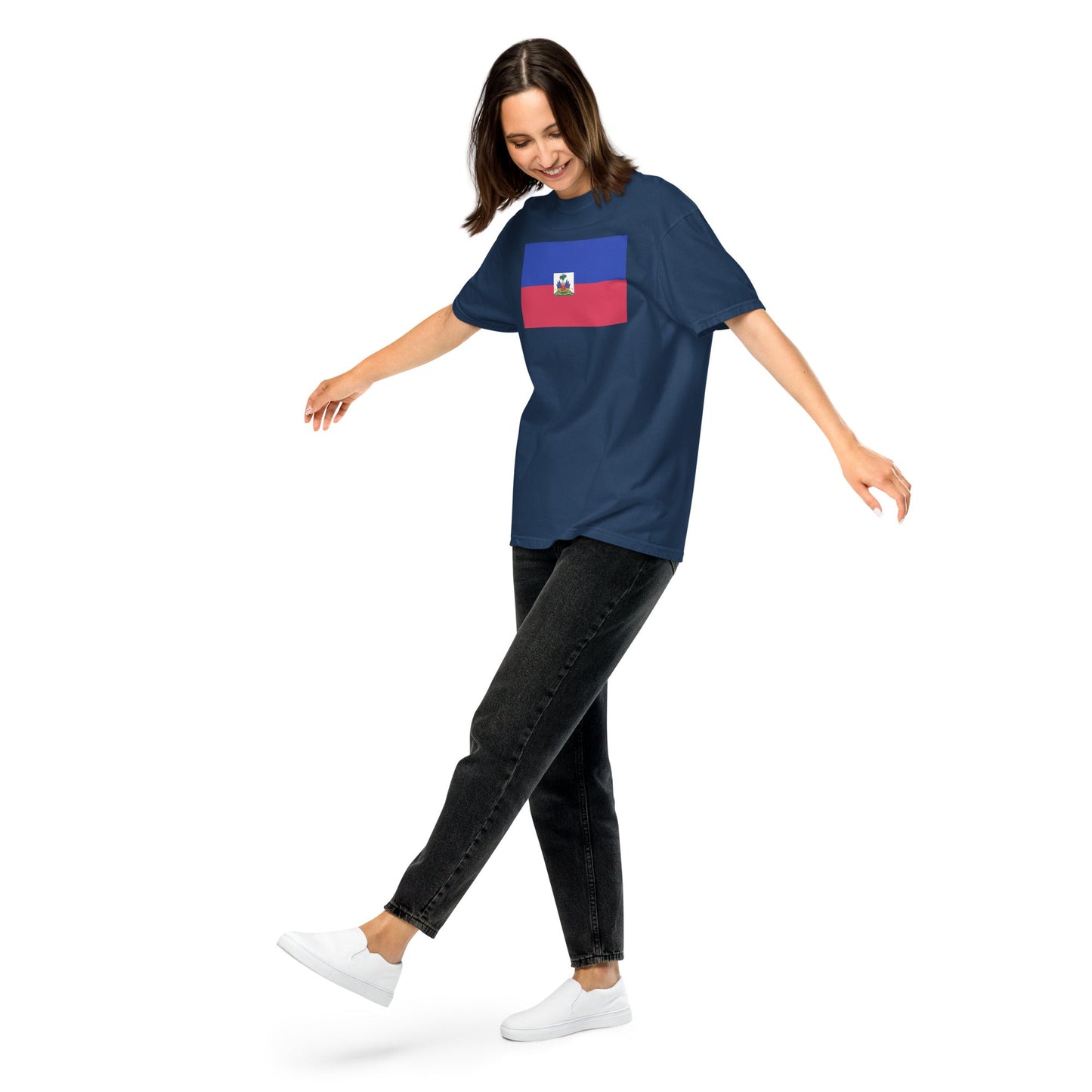 Haiti pride shirt in black – unisex, extra large