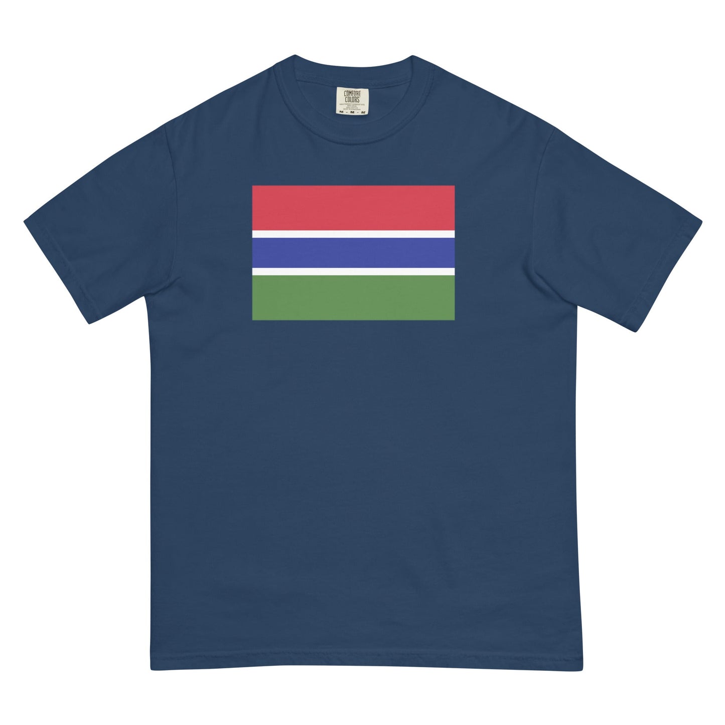 espresso shirt with Gambia flag design, medium
