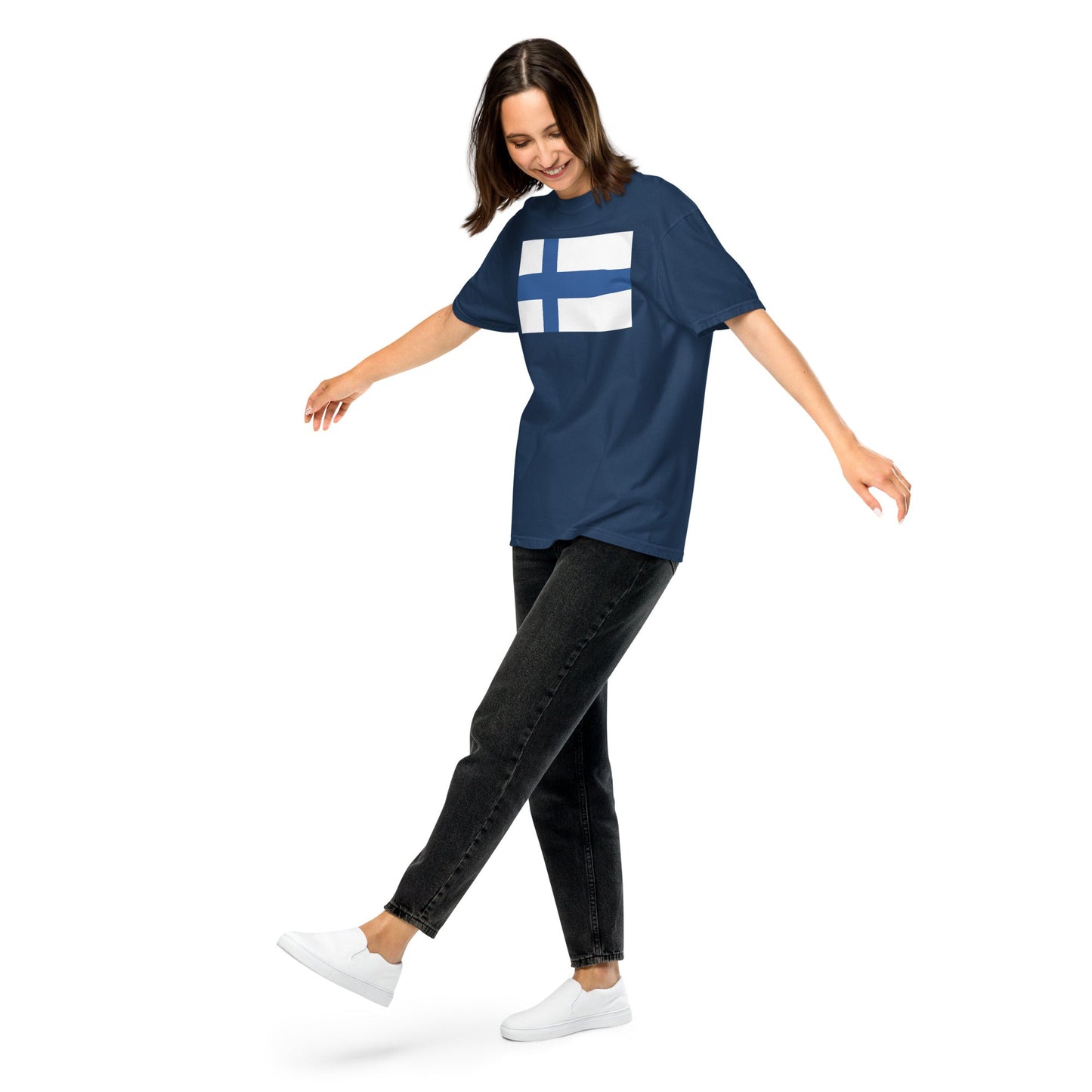 France flag shirt in black, size extra large