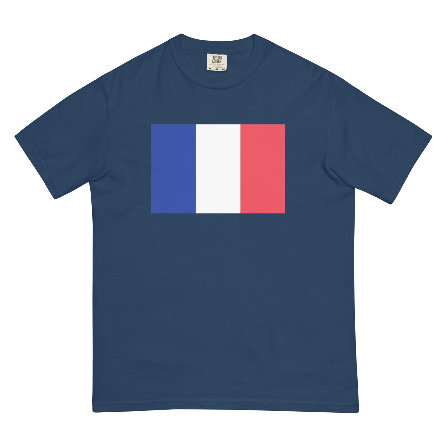 Bold France 1 flag design tee in berry, medium