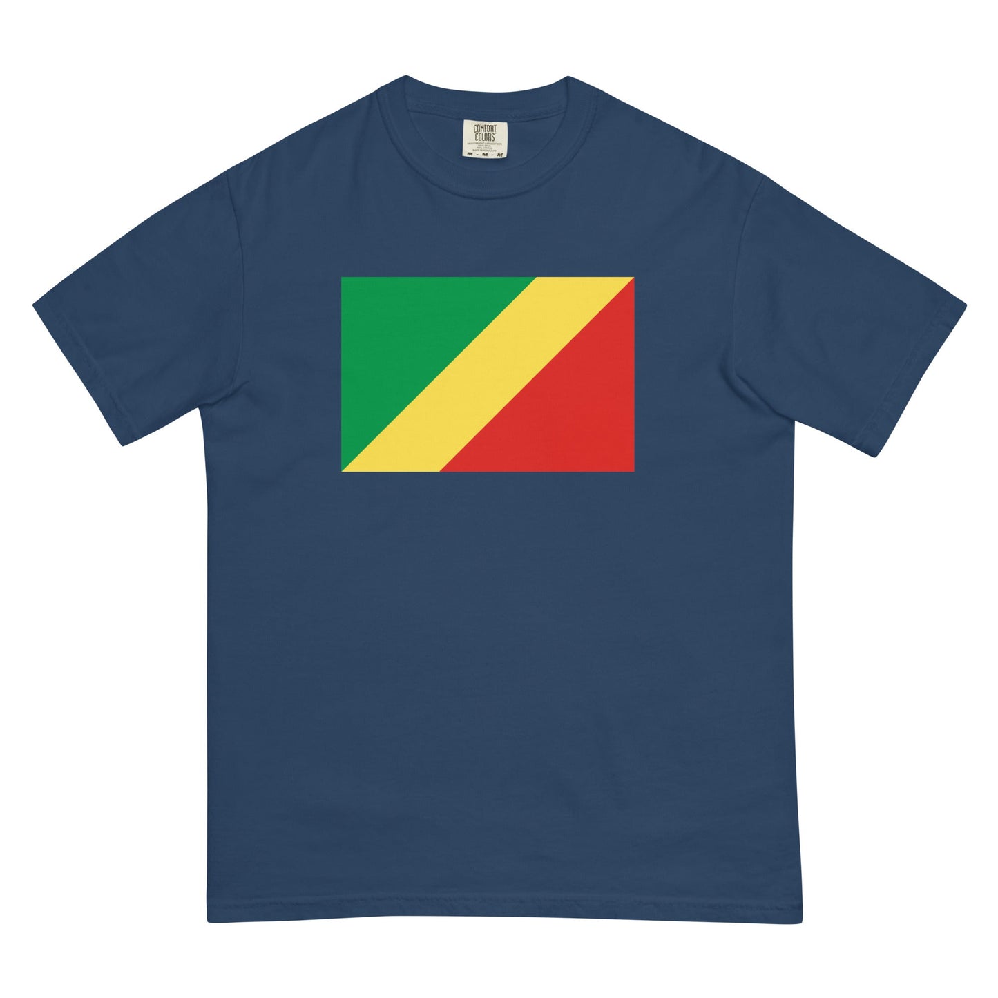 Congo flag shirt in black, size small