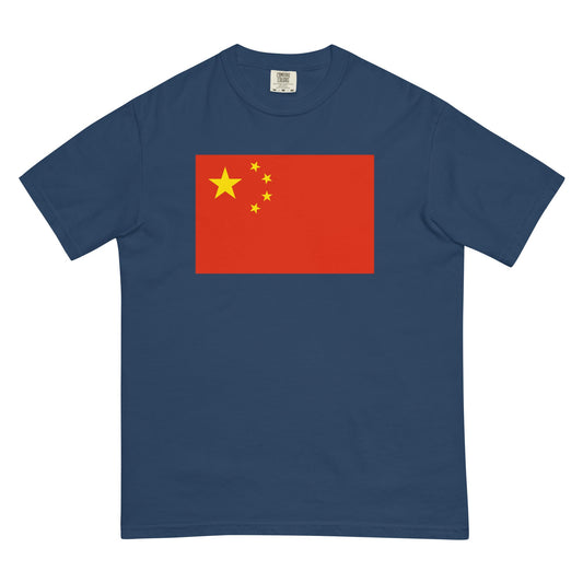 Flag tee representing China in black, small
