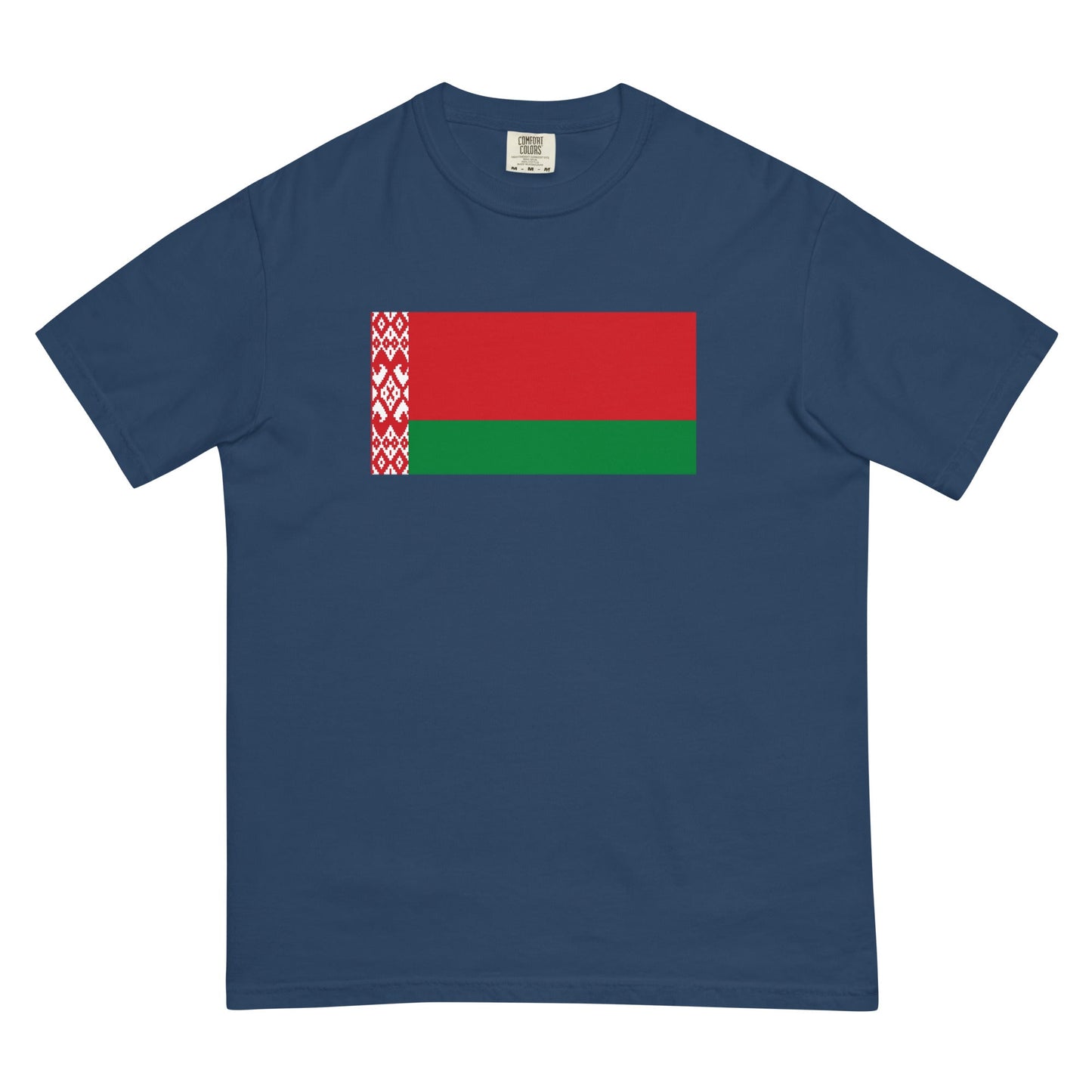 Flag tee representing Belarus in espresso, large