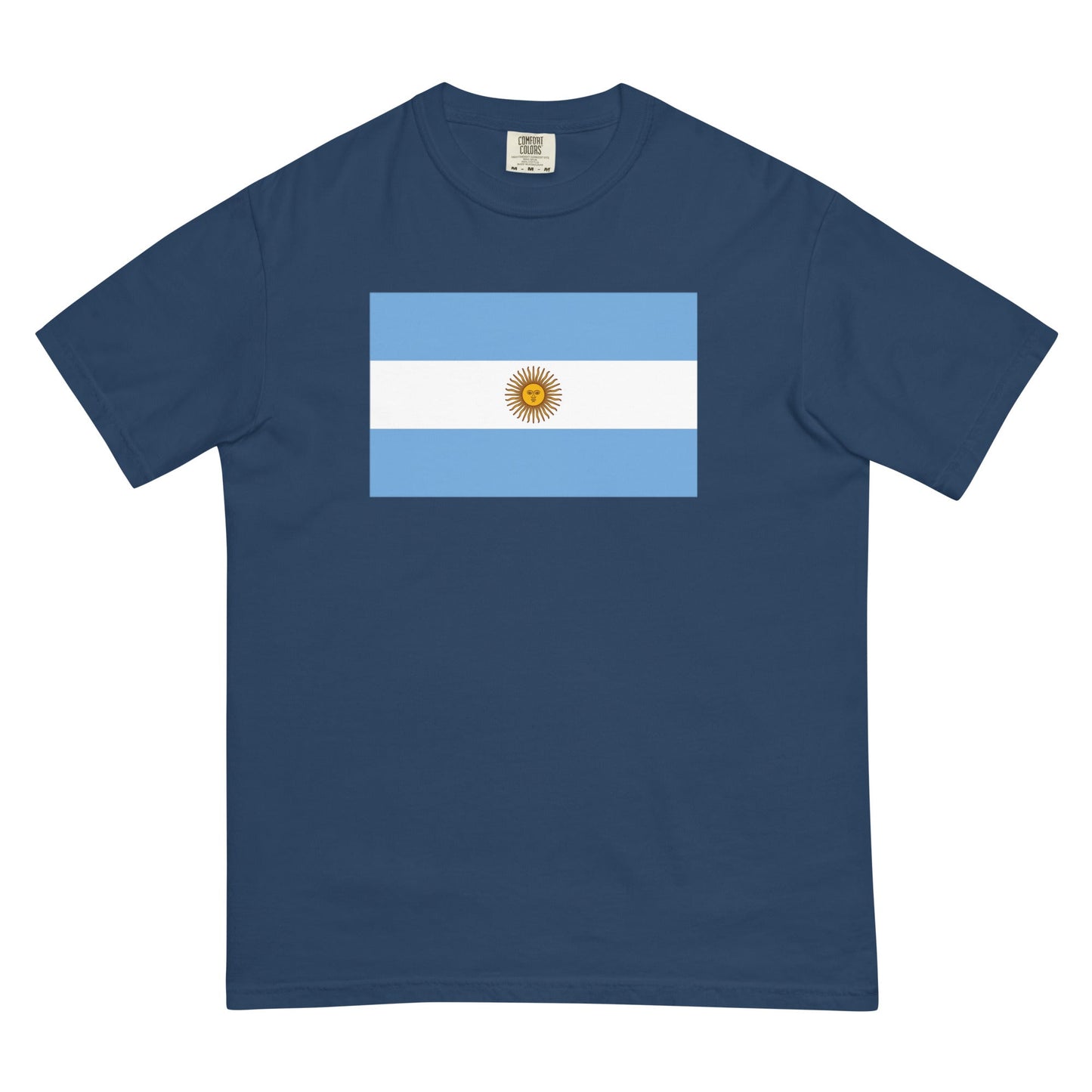 Flag tee representing Argentina in hemp, large
