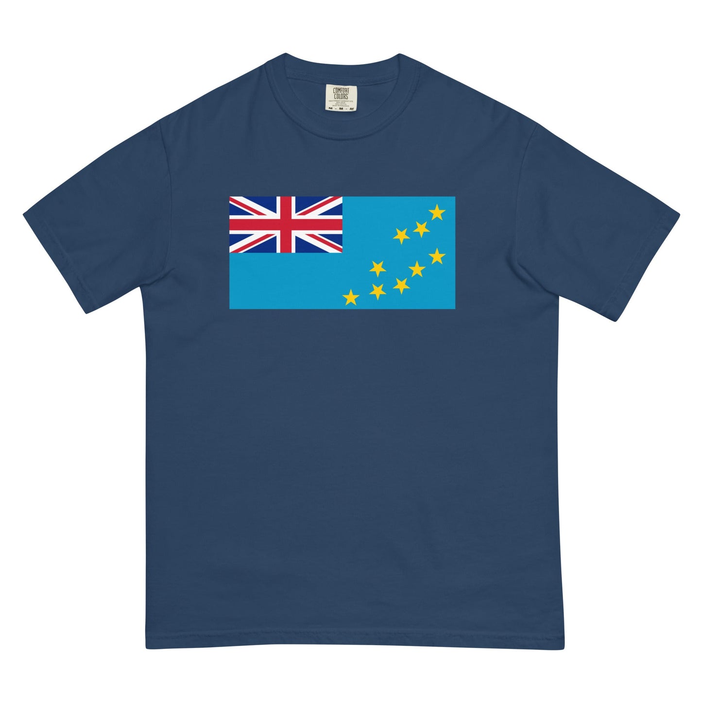 Tuvalu flag shirt in hemp, size 3X large