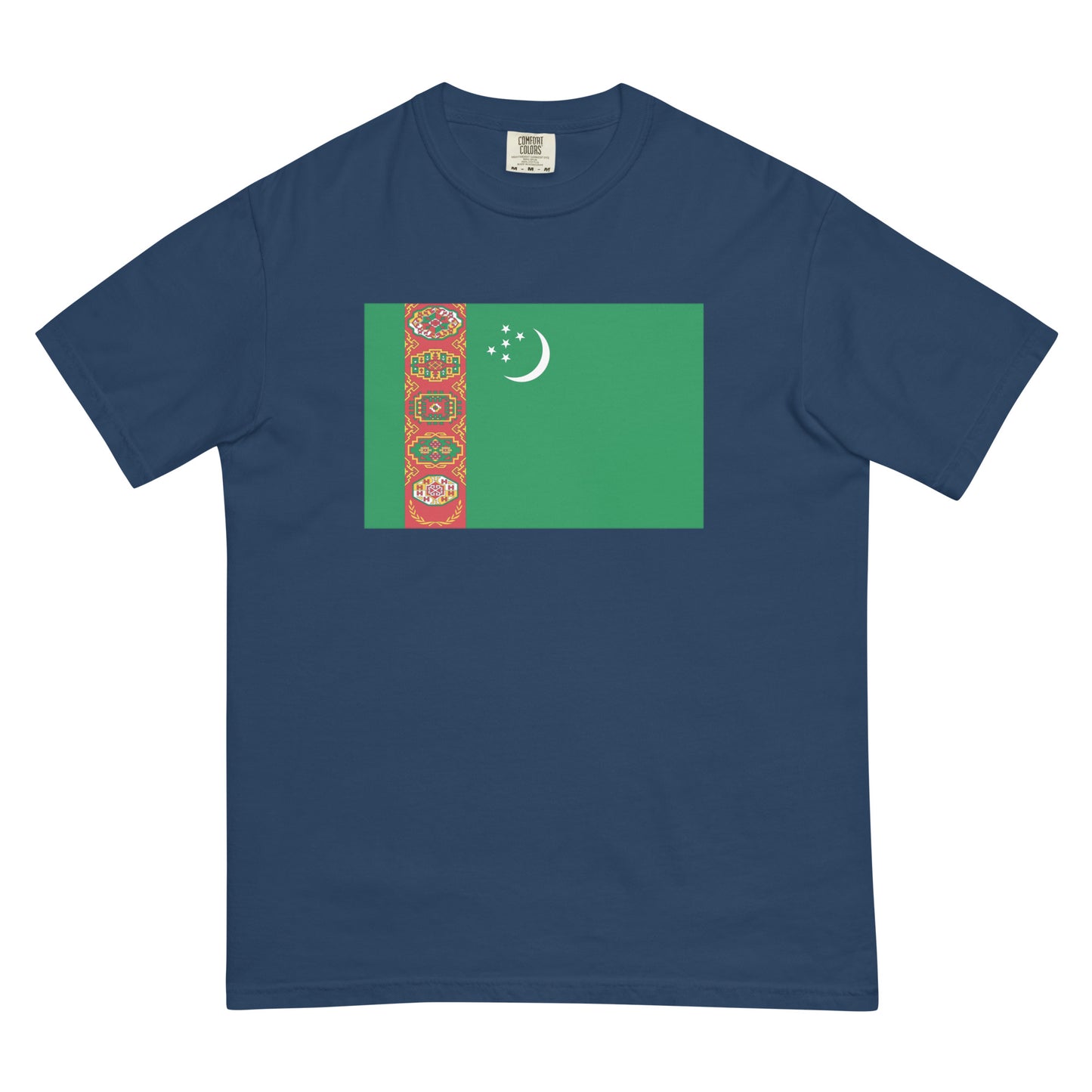 Turkmenistan pride shirt in true navy – unisex, large