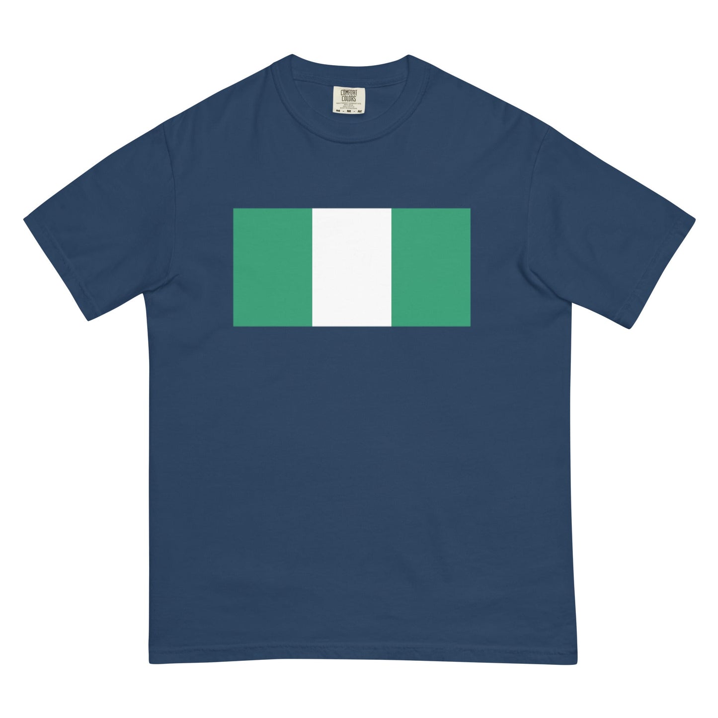 red shirt with Nigeria flag design, medium