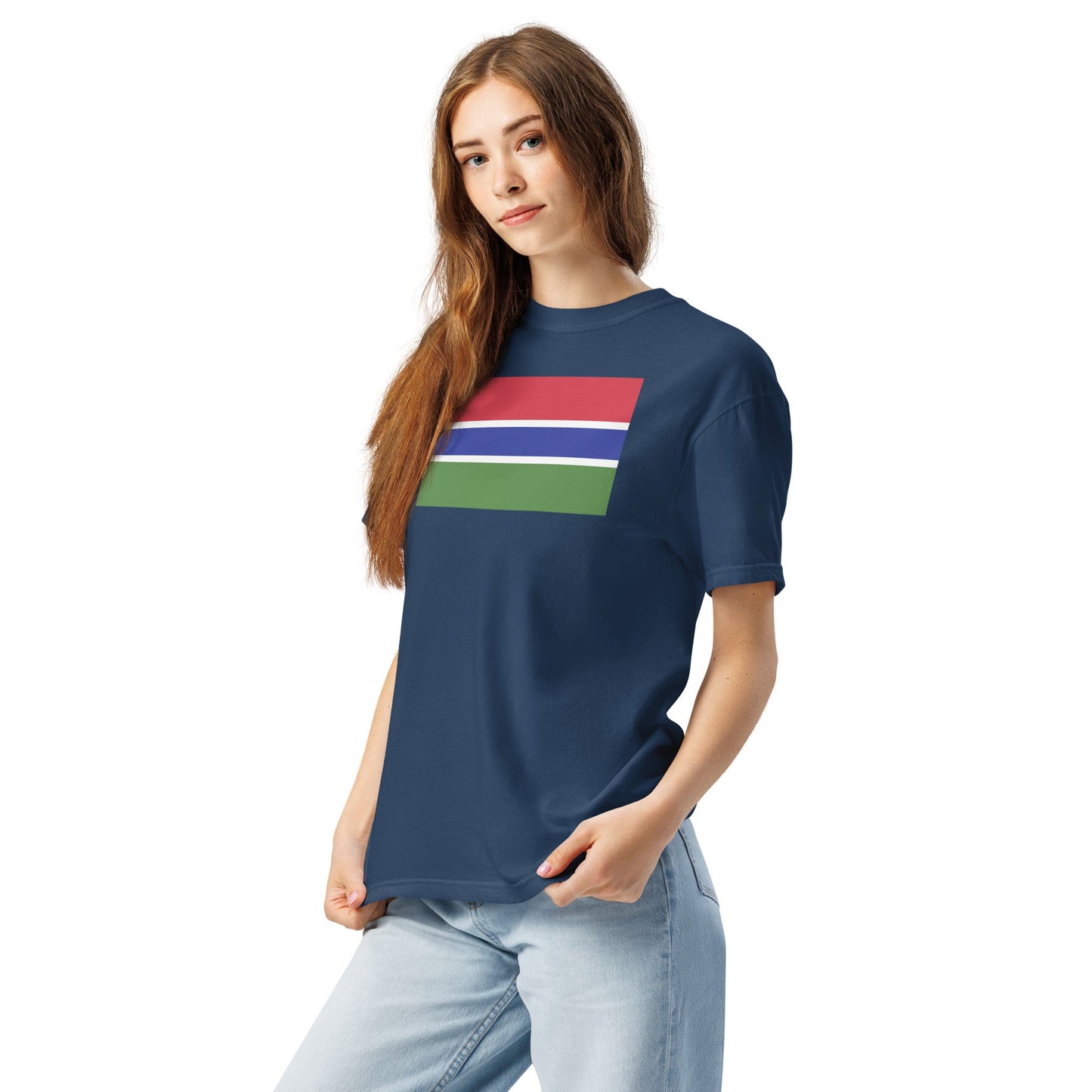 Gambia pride shirt in black – unisex, extra large