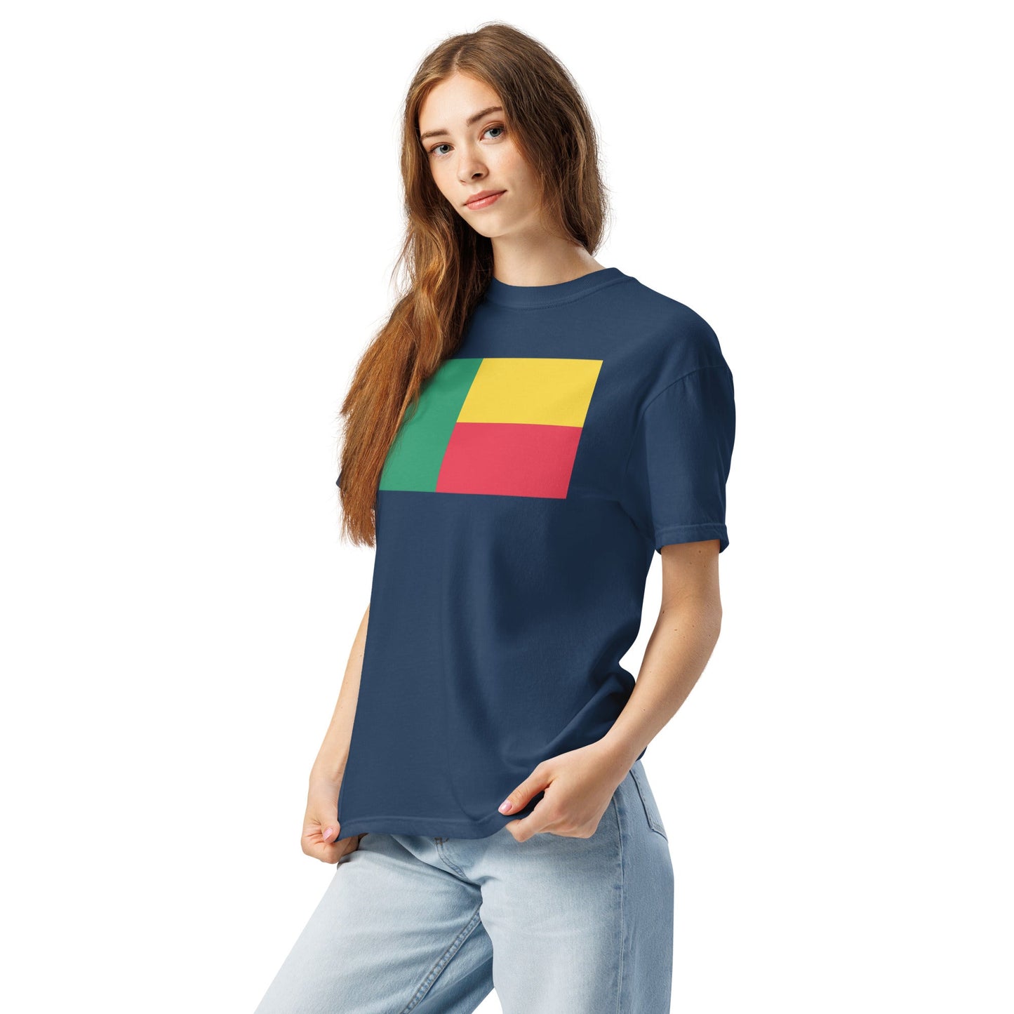 Benin flag shirt in black, size extra large