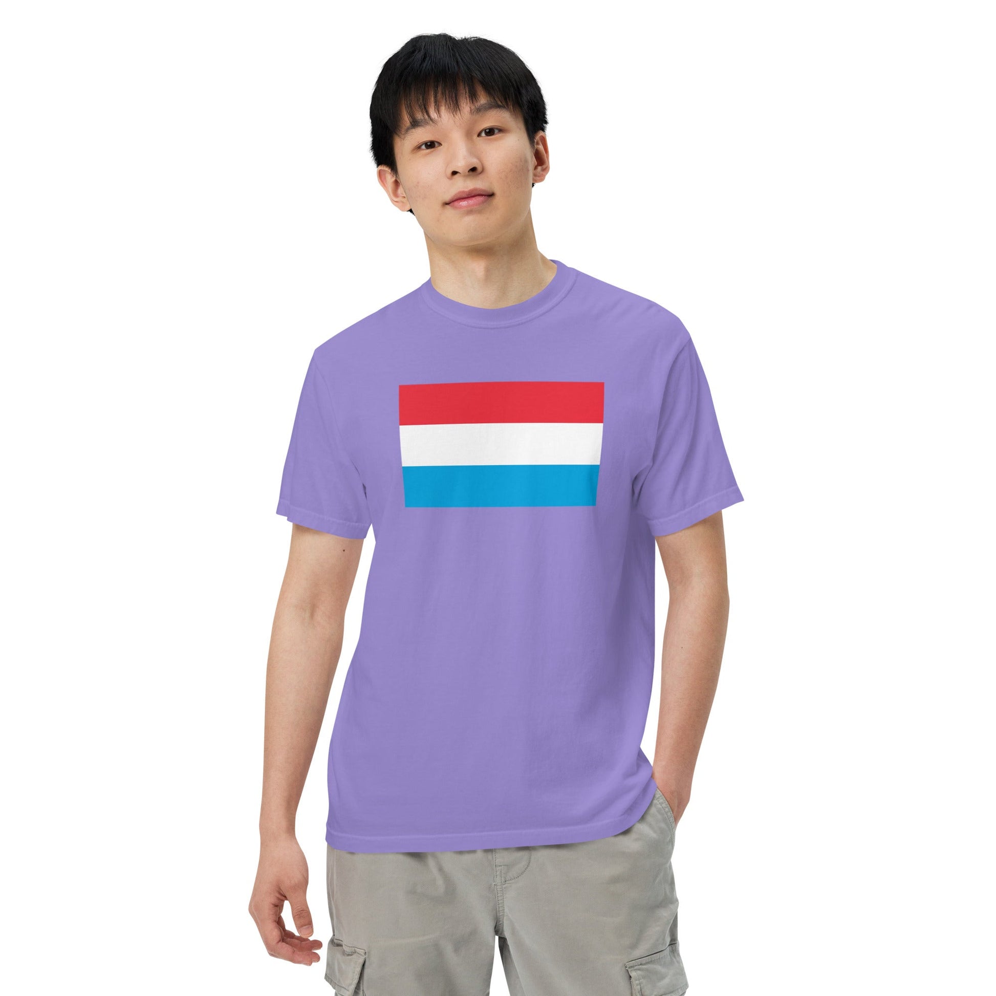 Luxembourg flag shirt in true navy, size medium