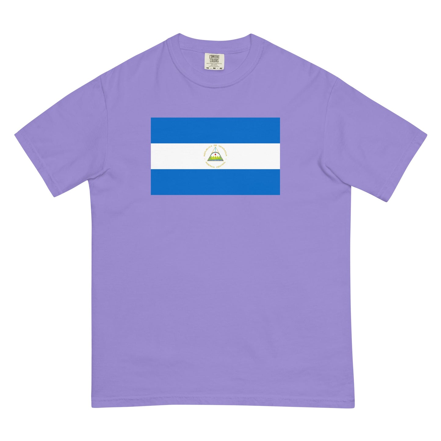 Bold Nicaragua flag design tee in red, 4X large