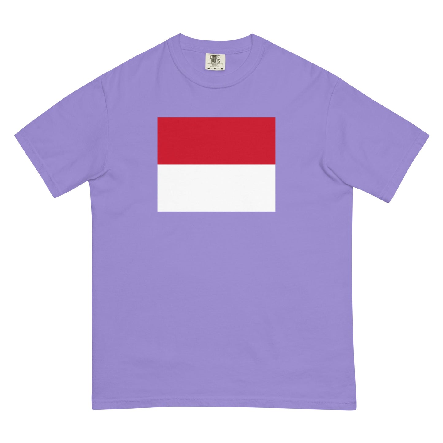 Bold Monaco flag design tee in brick, 2X large