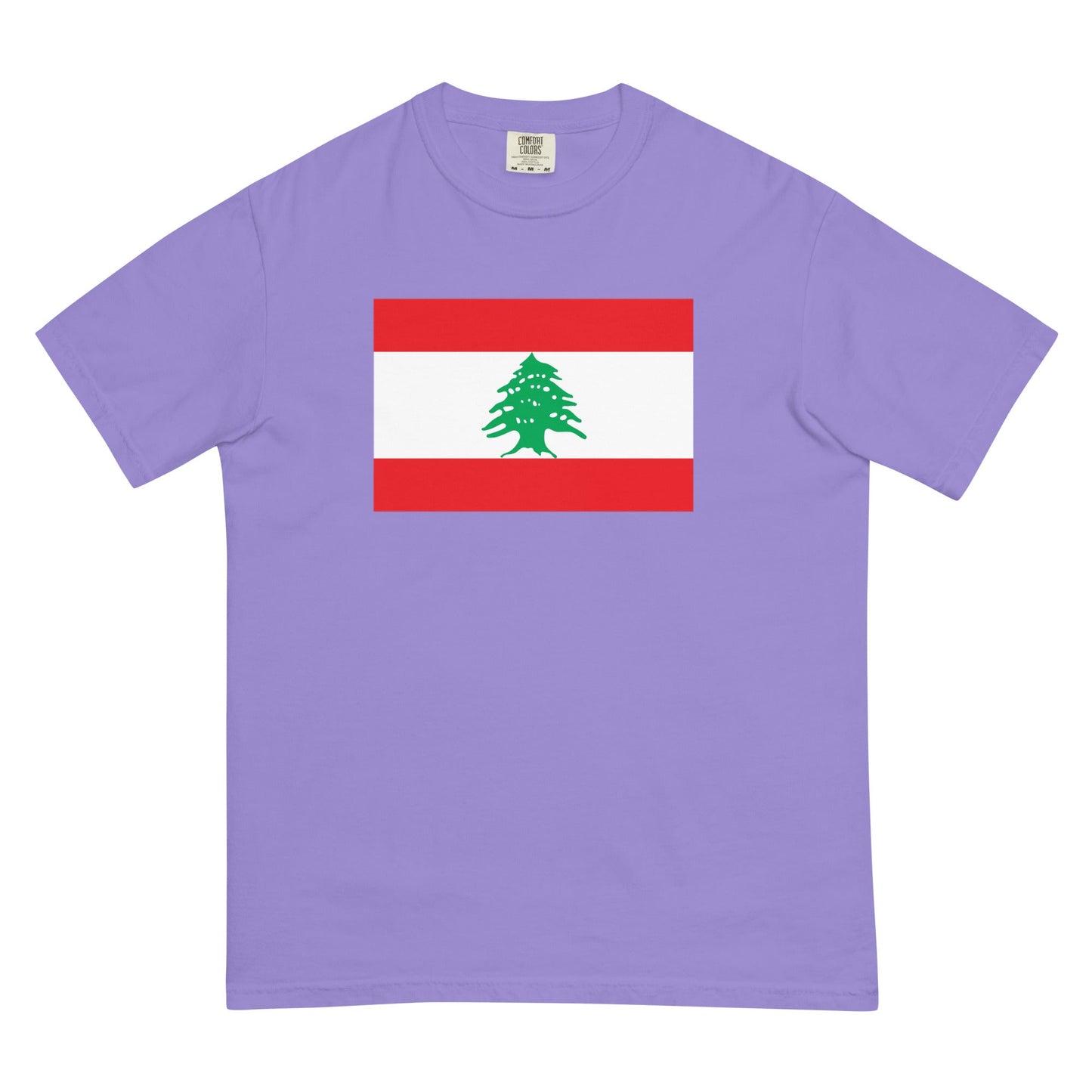 Flag tee representing Lebanon in brick, small