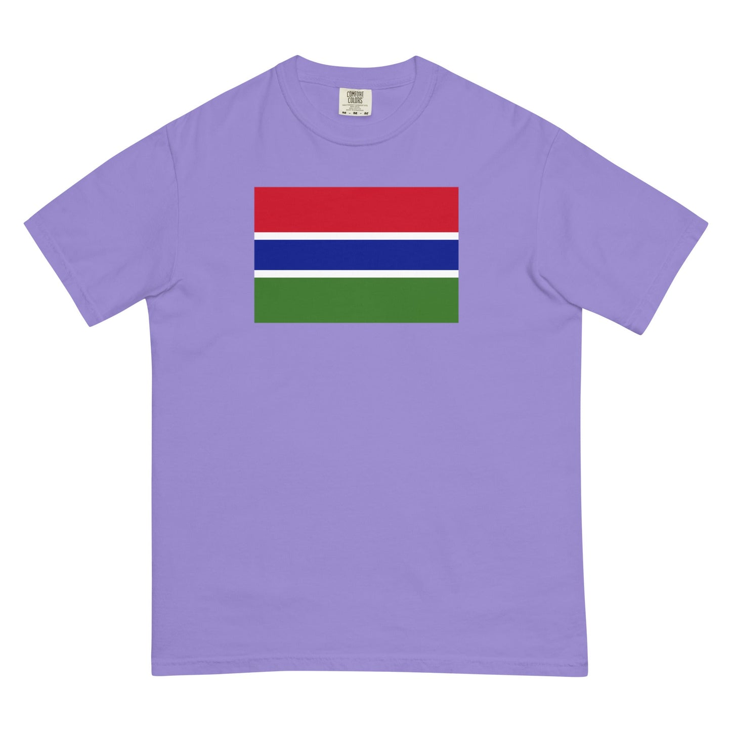 Bold Gambia flag design tee in espresso, 3X large