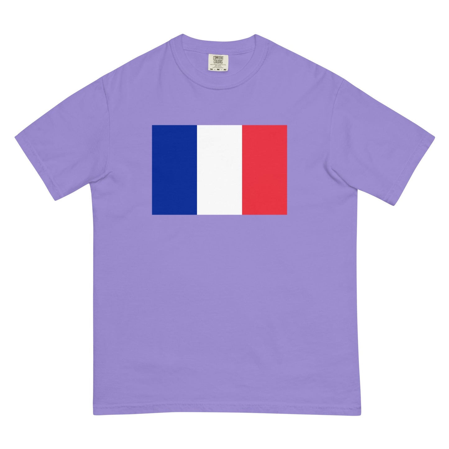 Flag tee representing France 1 in berry, 4X large