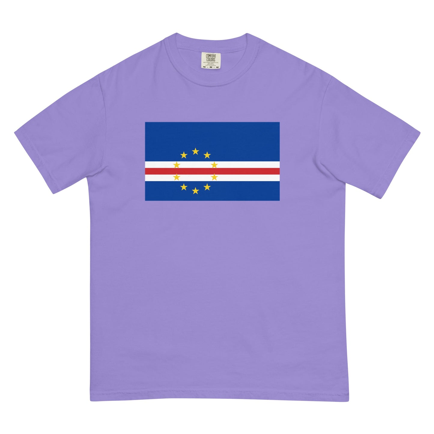 berry shirt with Cape Verde flag design, large