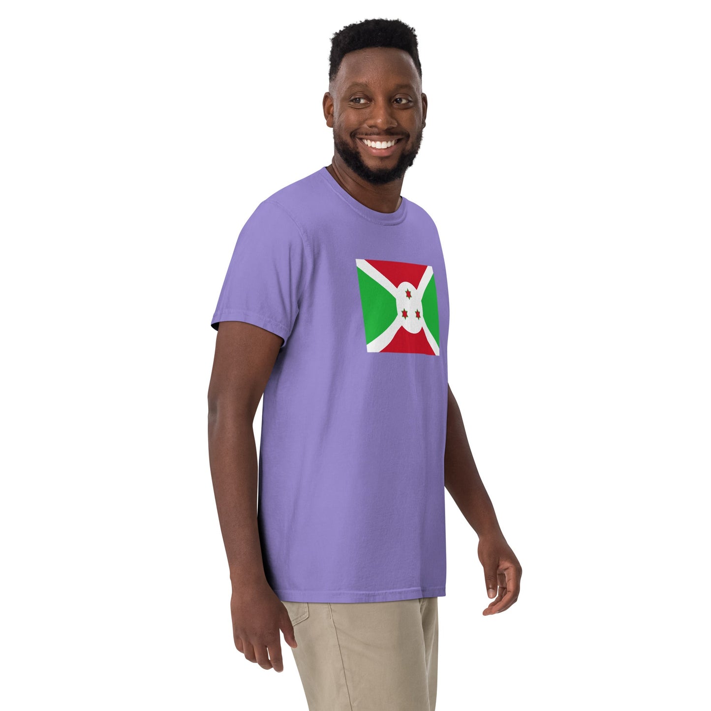 Burundi flag shirt in black, size 3X large