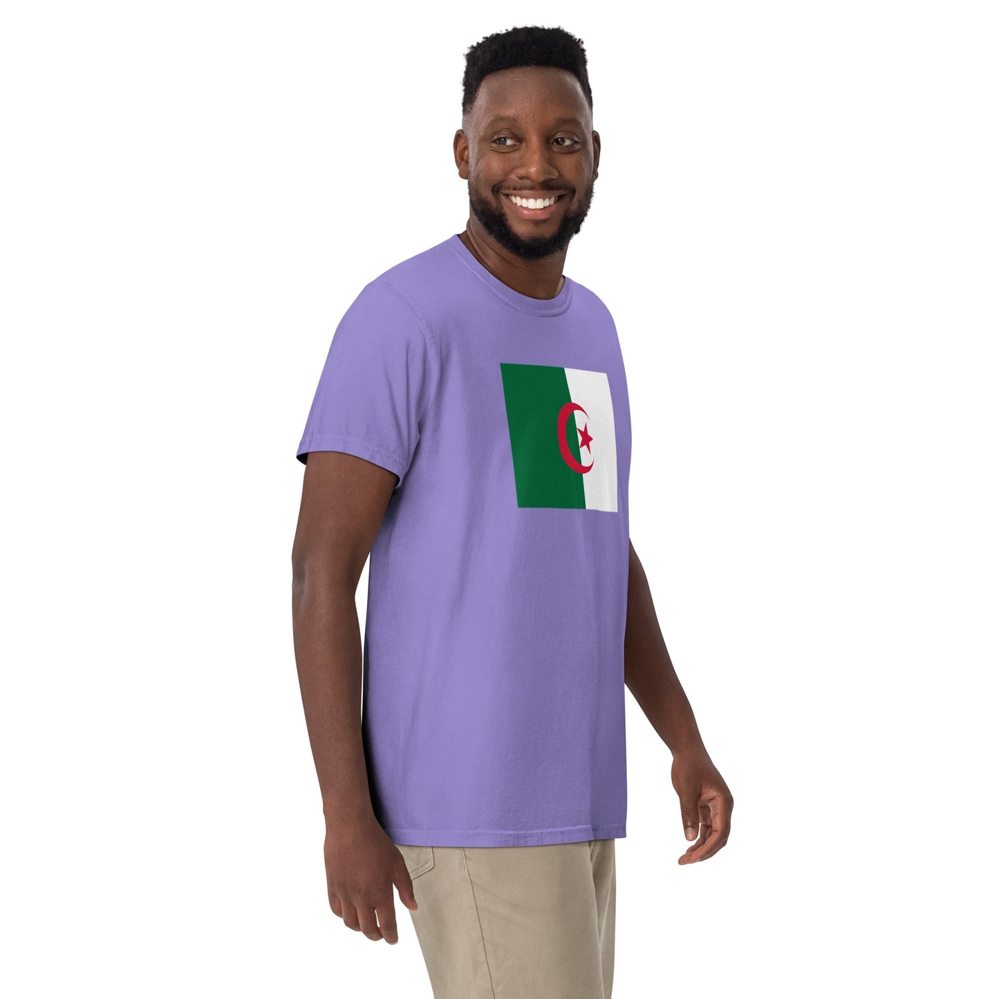 Bold Algeria flag design tee in red, large