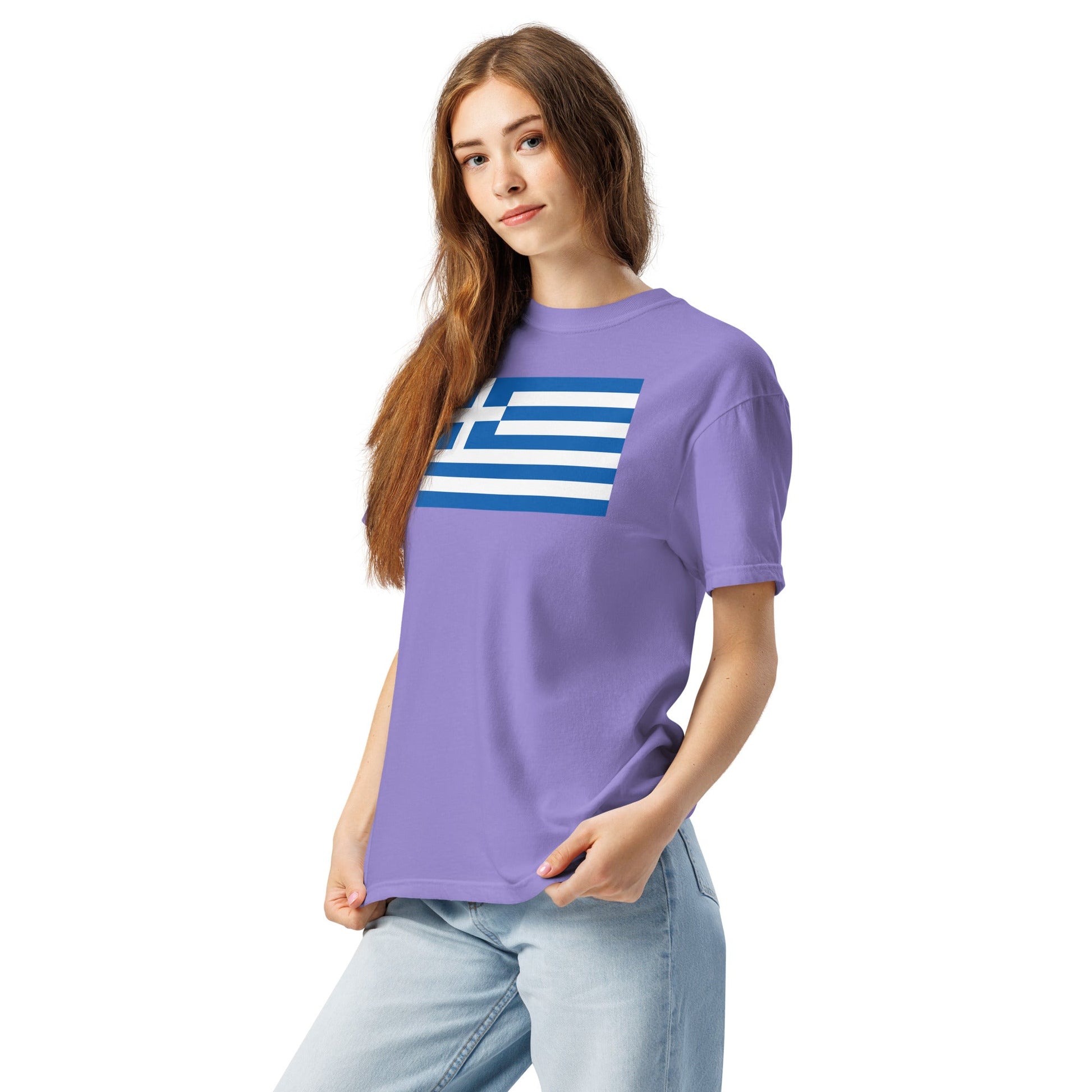 Greece pride shirt in red – unisex, small