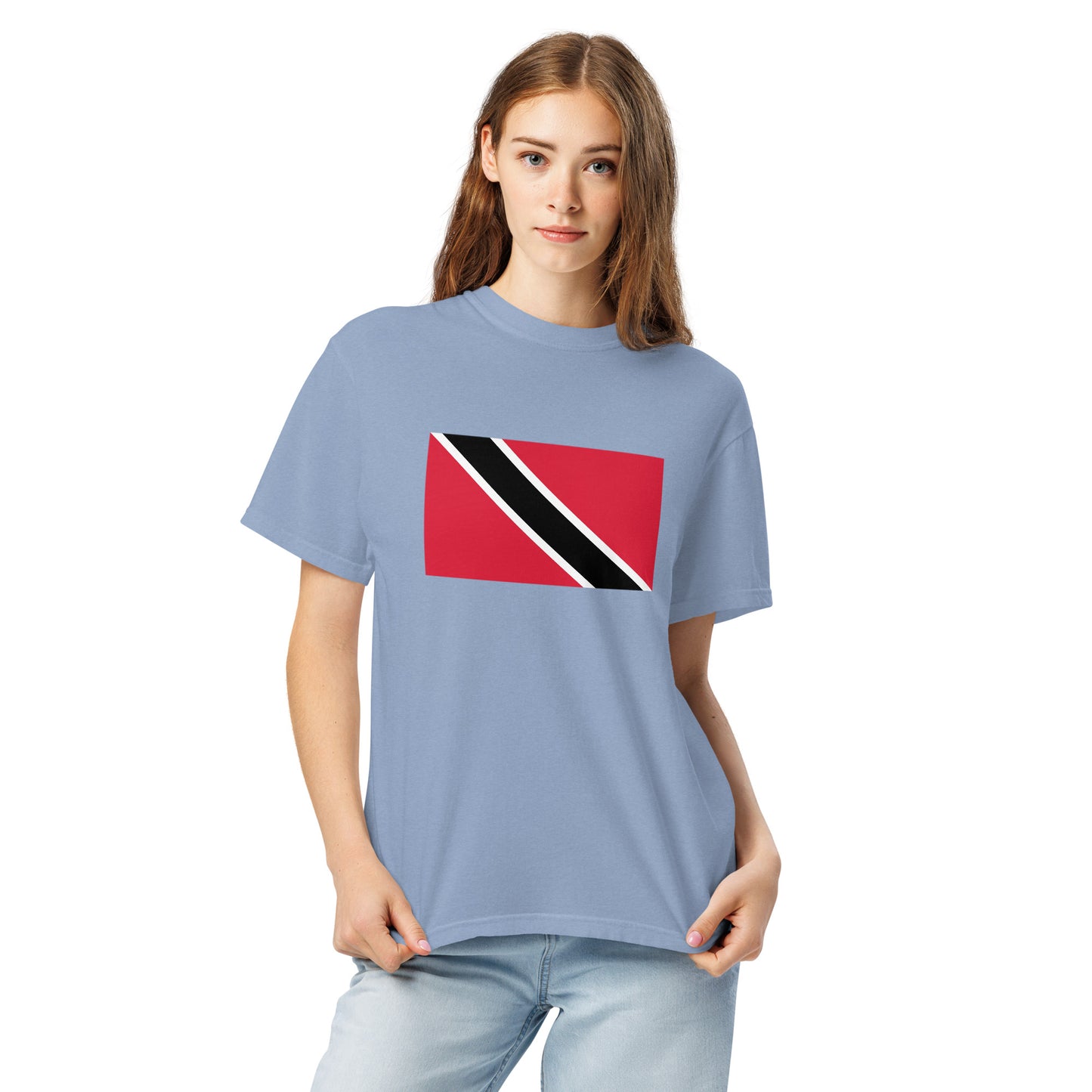 Flag tee representing Trinidad in true navy, 4X large