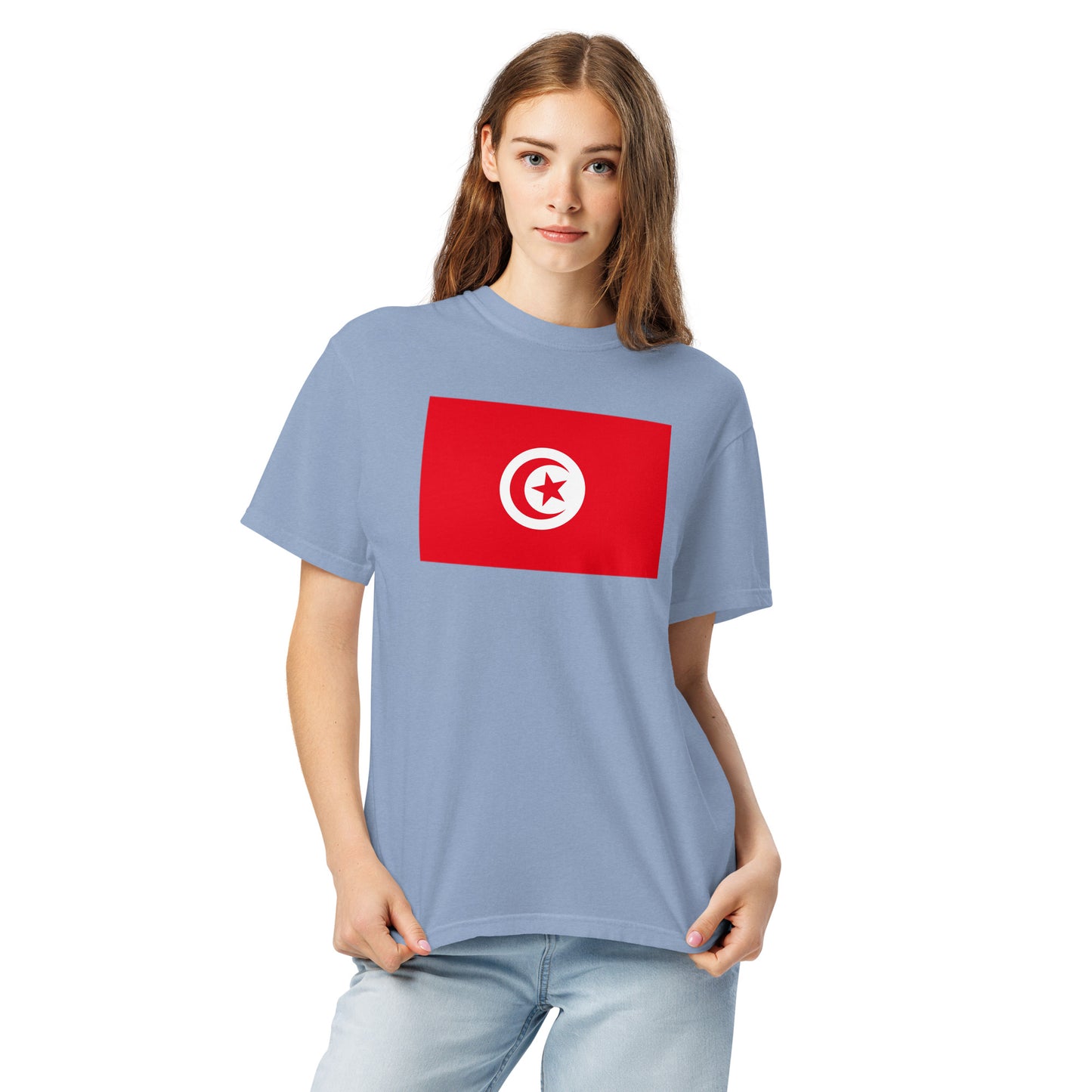 Tunisia flag shirt in true navy, size 3X large
