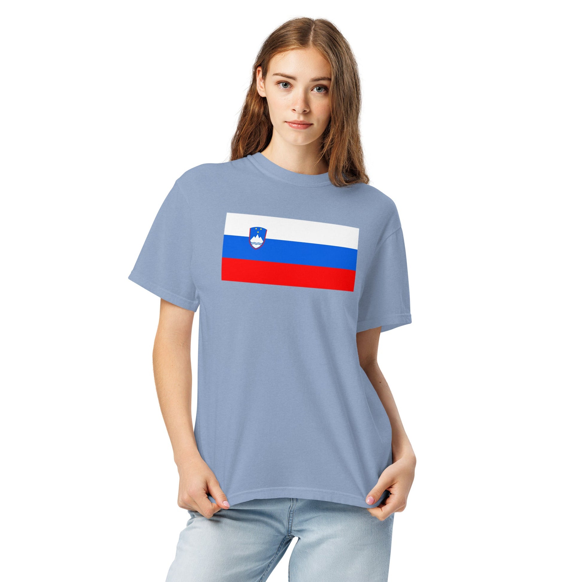 Slovenia pride shirt in black – unisex, medium