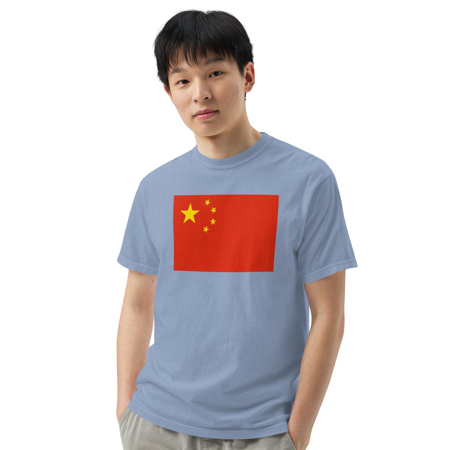 China flag shirt in blue spruce, size extra large