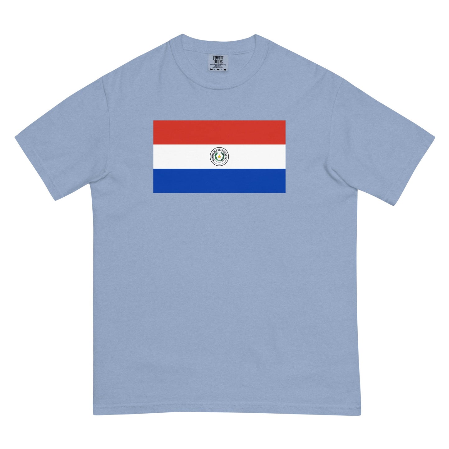 Flag tee representing Paraguay in black, small