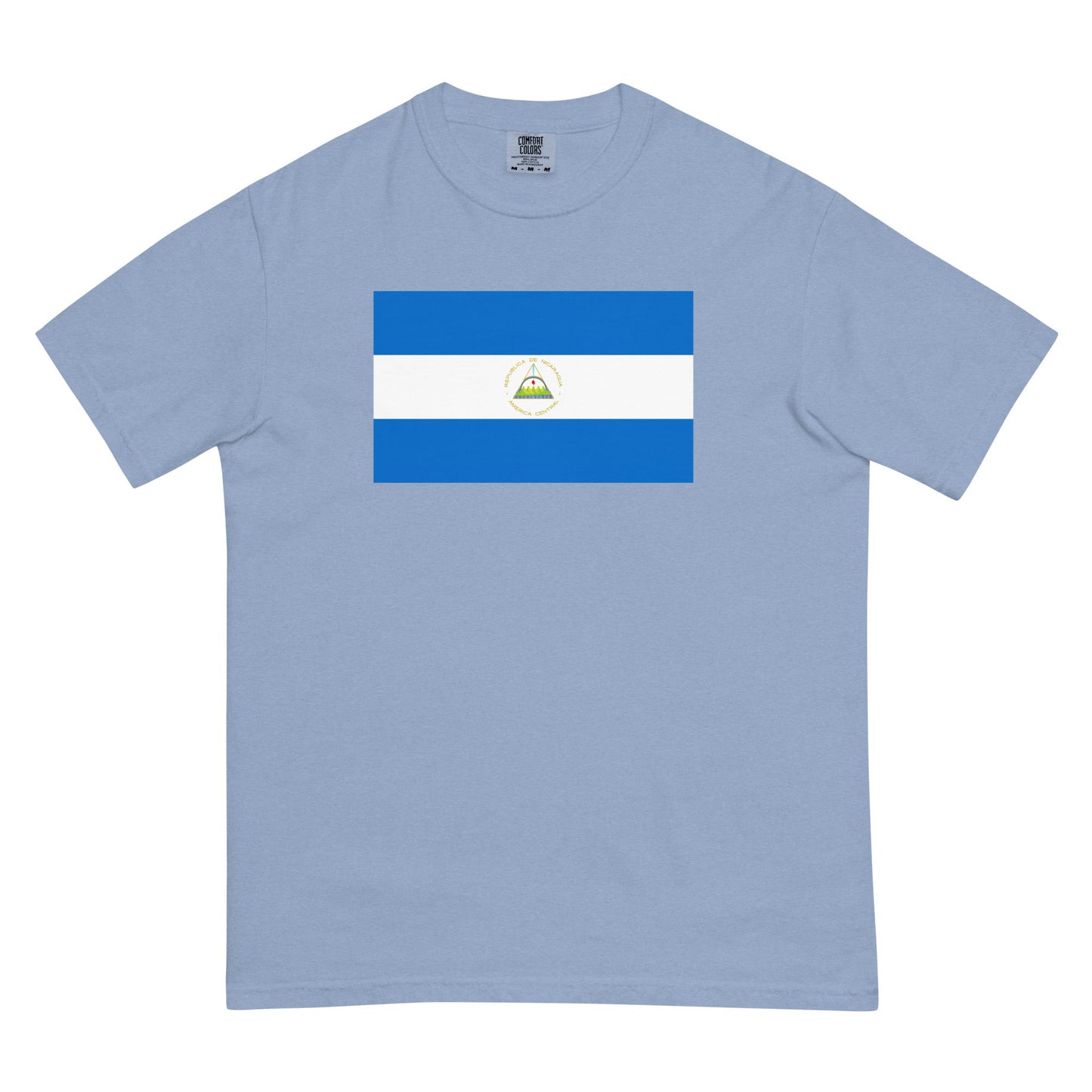 Nicaragua flag shirt in true navy, size large
