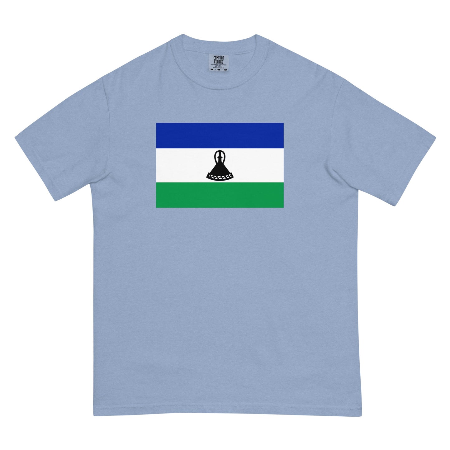 Lesotho flag shirt in brick, size medium