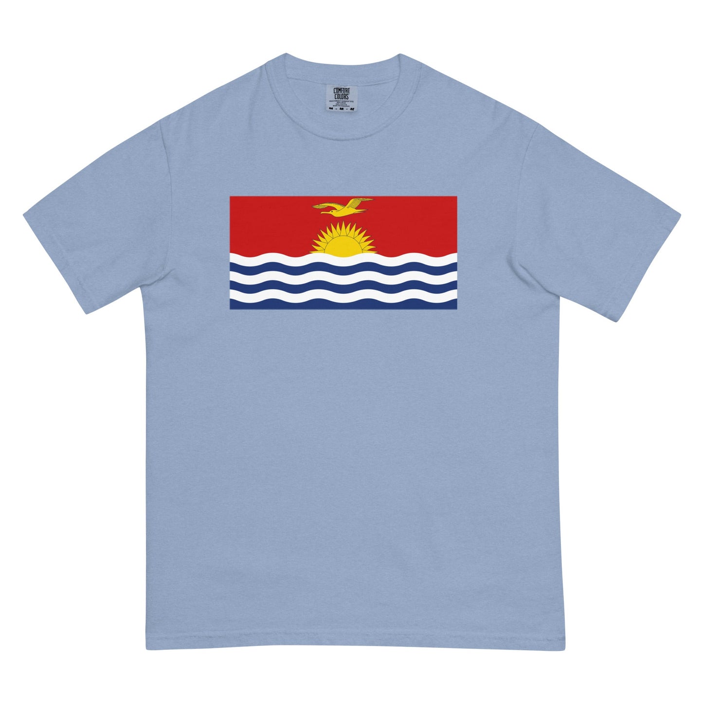 blue spruce shirt with Kosovo flag design, extra large