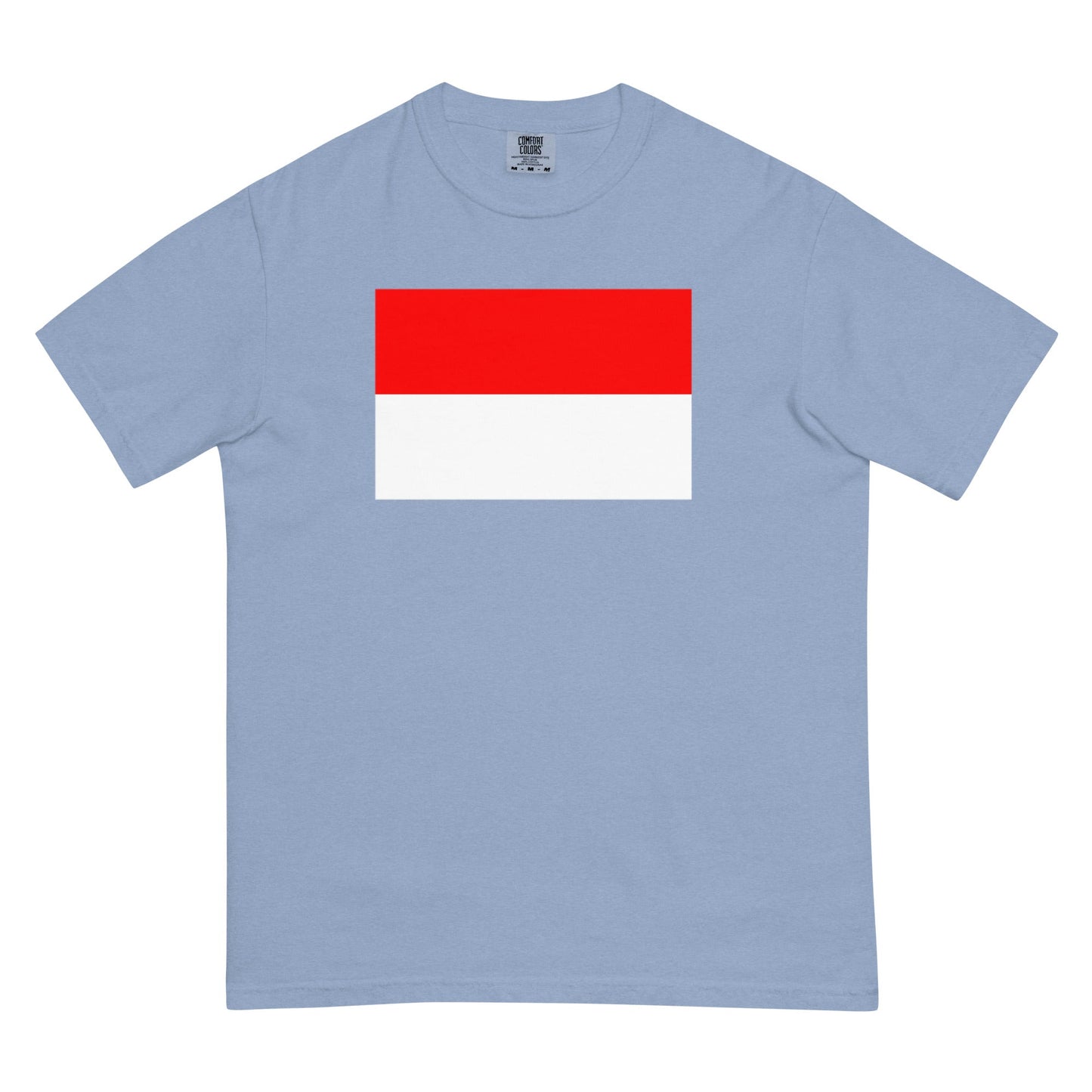 Flag tee representing Indonesia in crimson, extra large