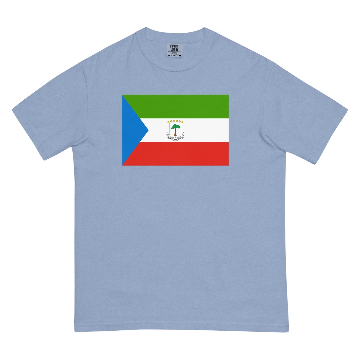 mystic blue flag shirt for Equatorial Guinea – size large