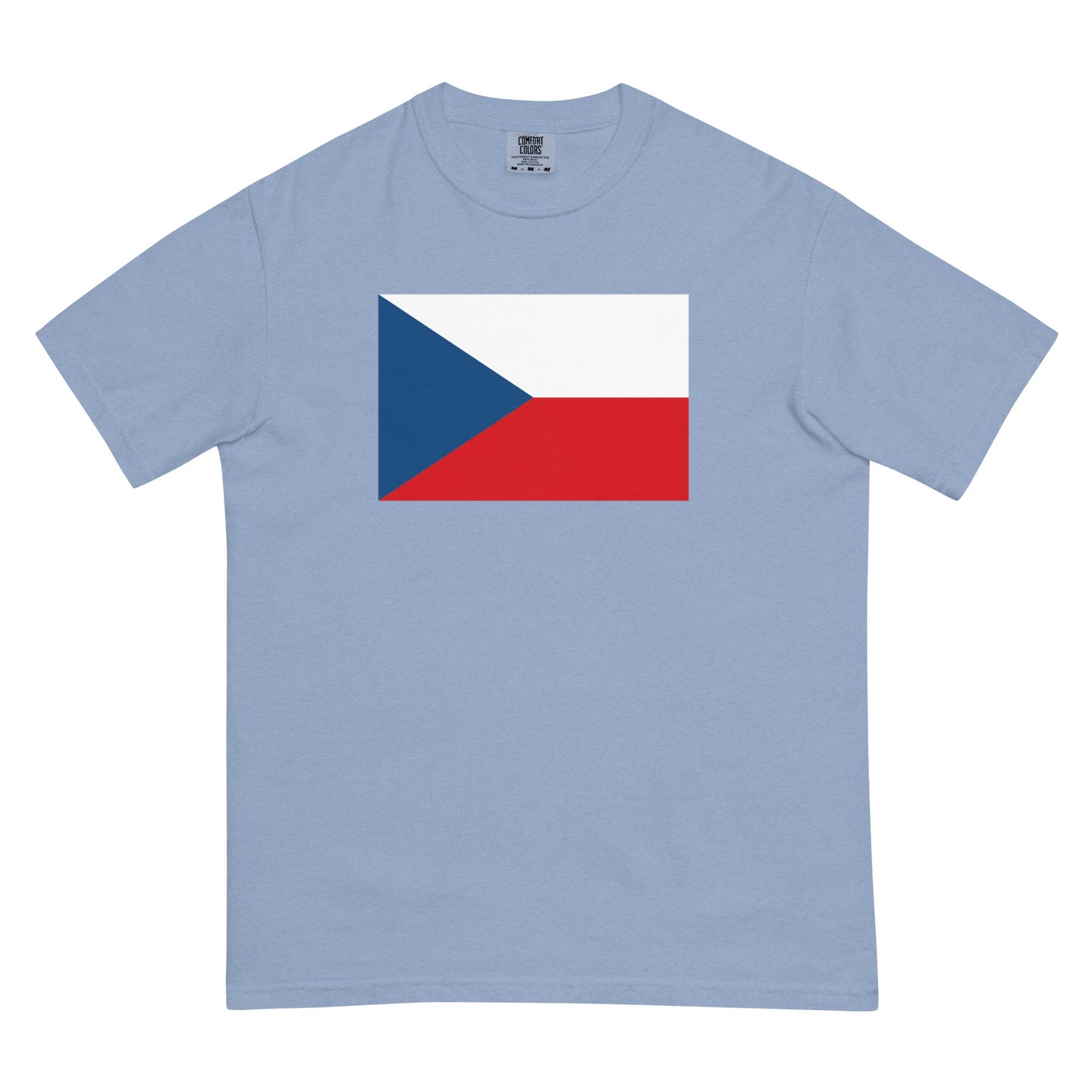 Flag tee representing Czechia Czech Republic in crimson, extra large