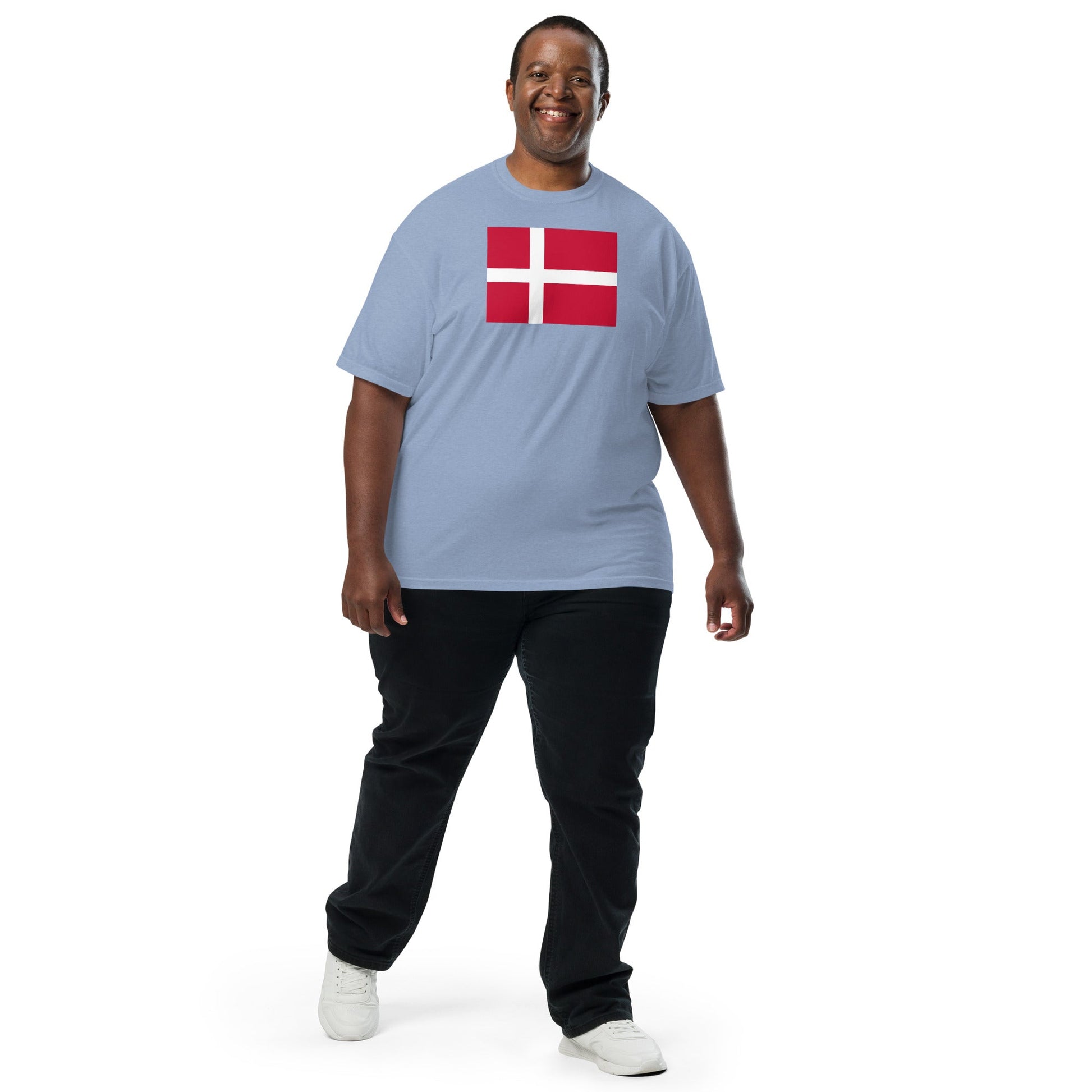 Denmark pride shirt in true navy – unisex, extra large