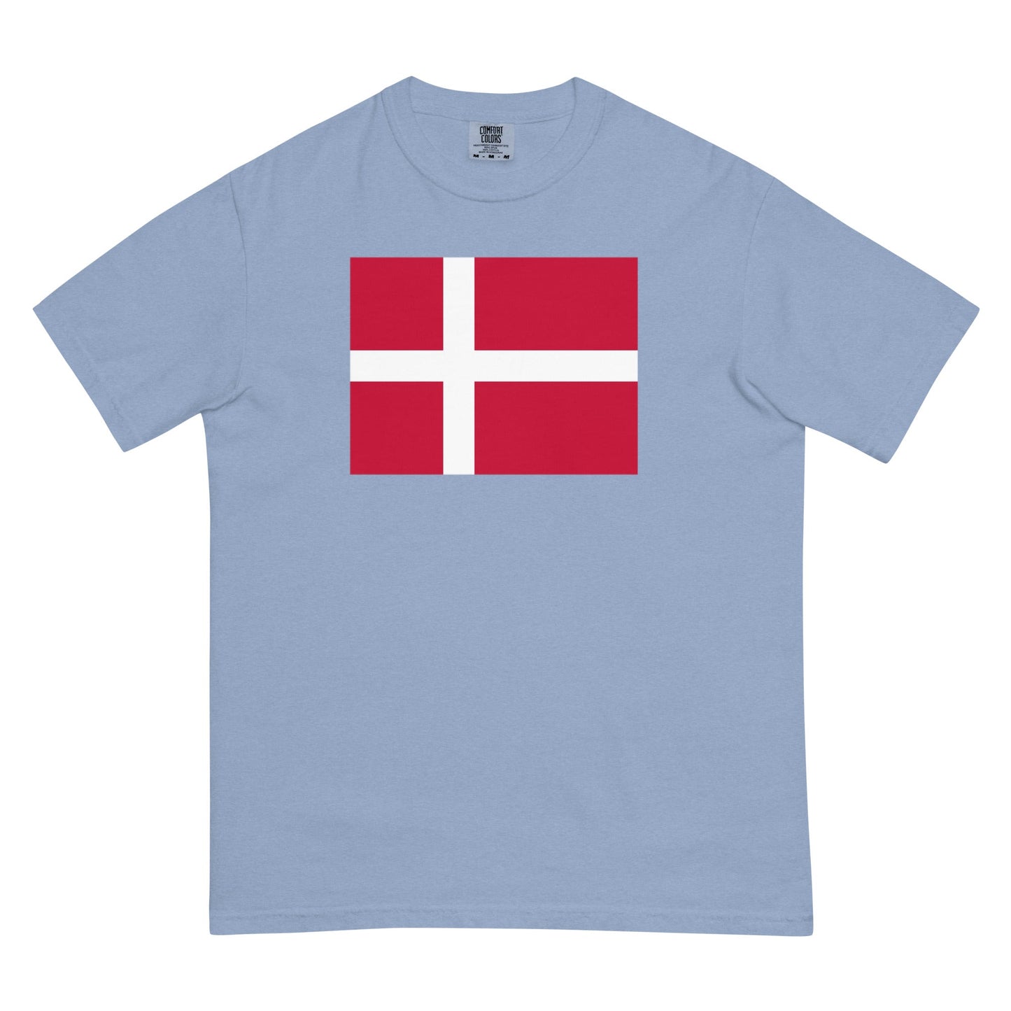 Bold Denmark flag design tee in espresso, large