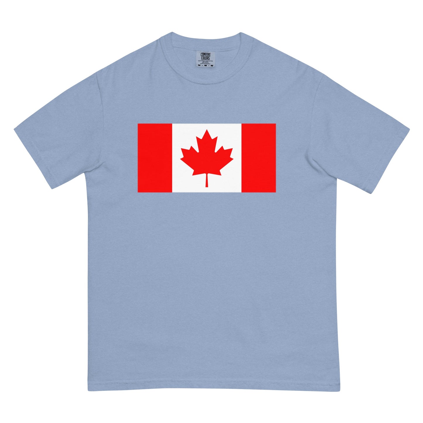 Flat lay of espresso Canada flag tee, 3X large size