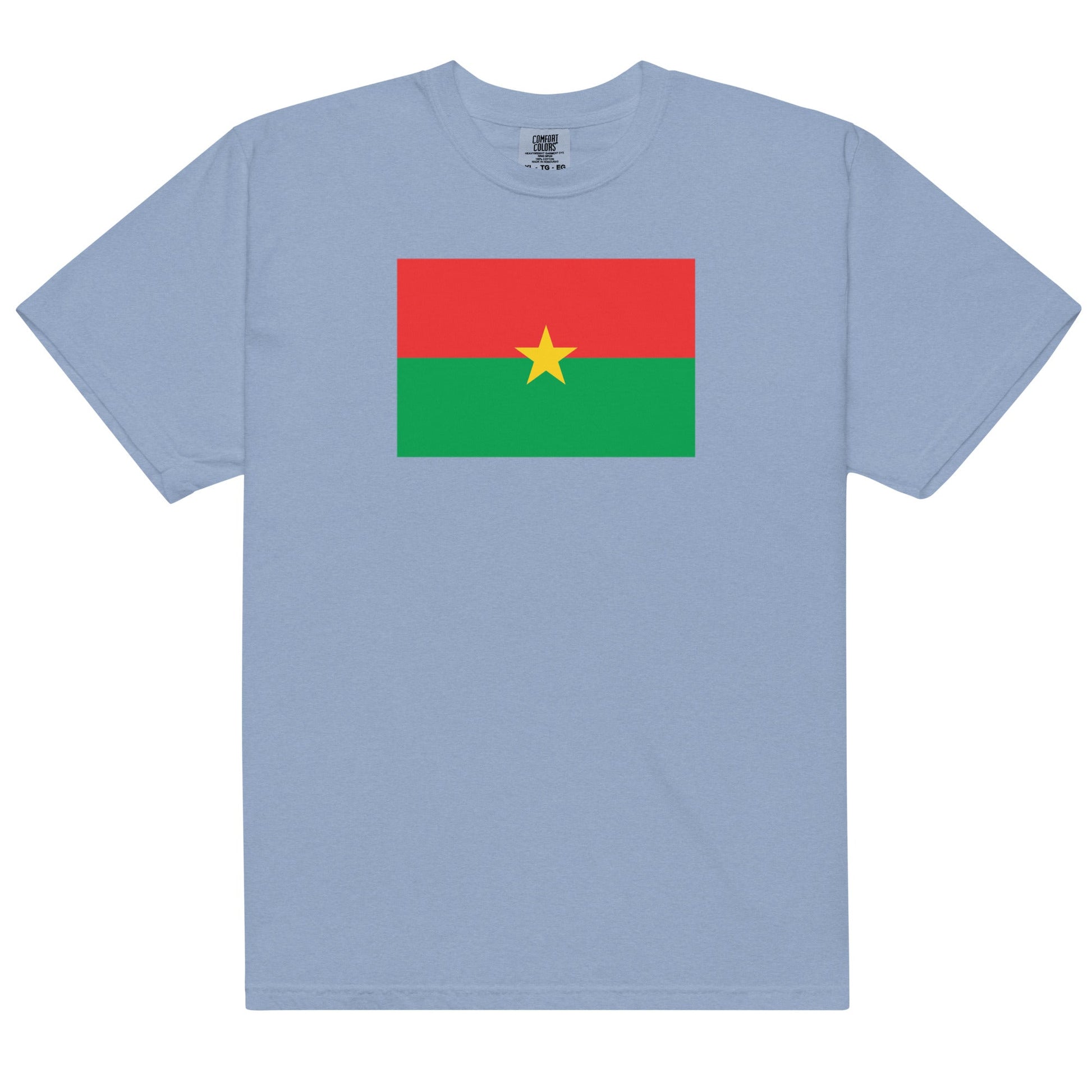true navy shirt with Burkina Faso flag design, medium