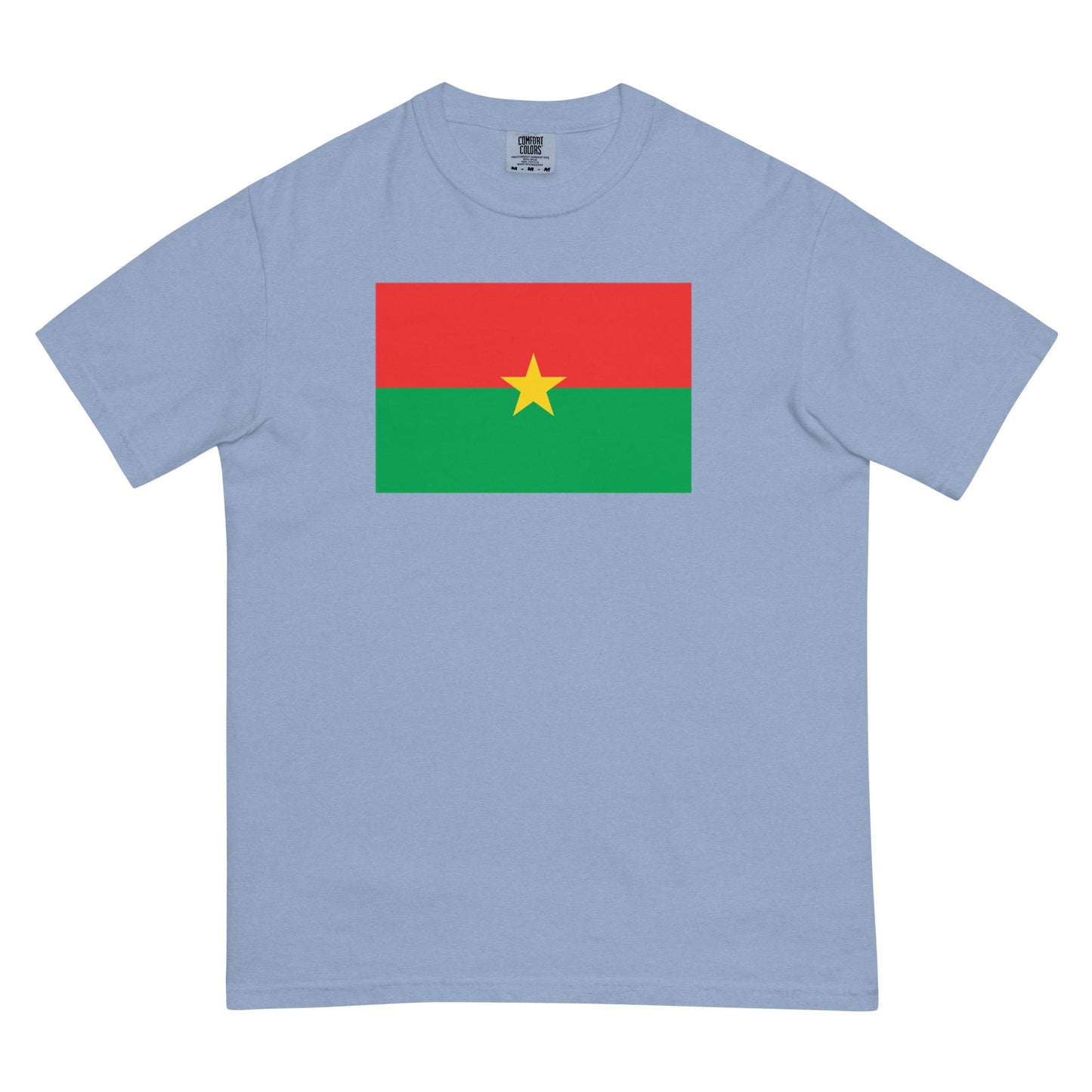 Bold Burkina Faso flag design tee in yam, 2X large
