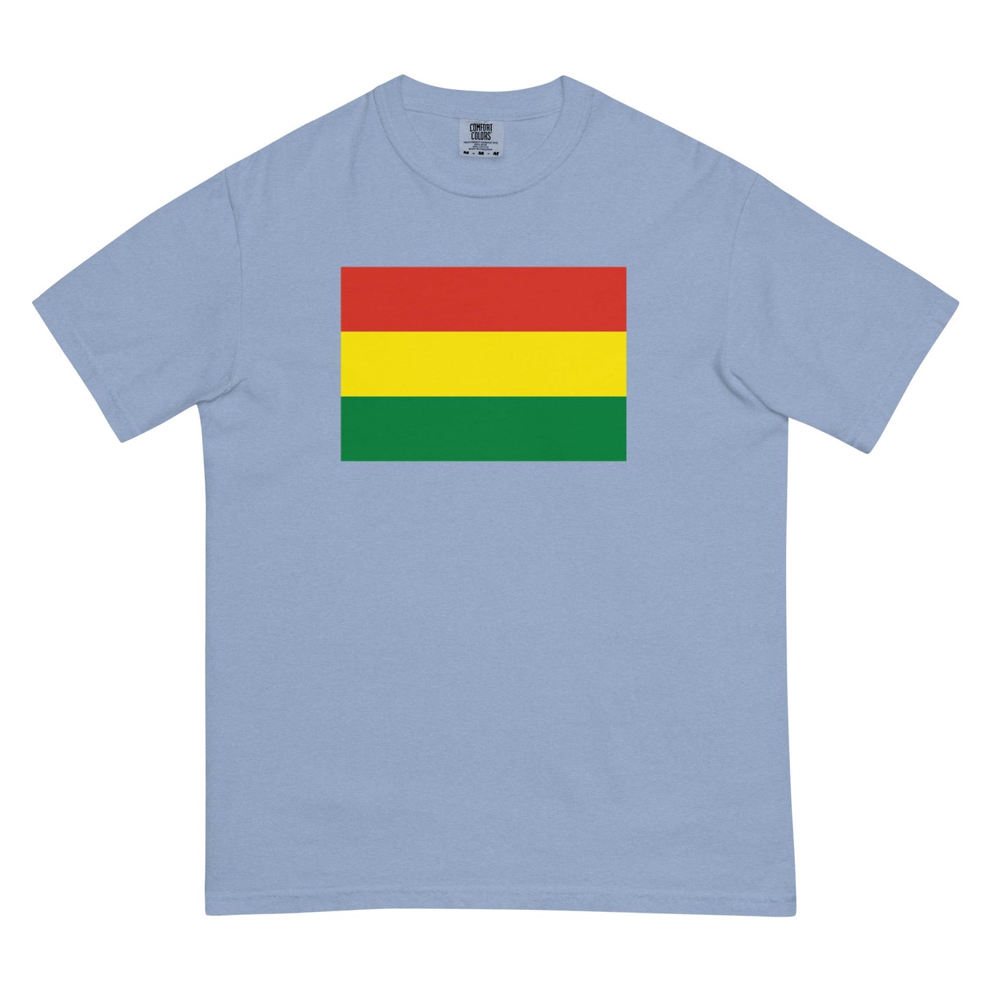 Bold Bolivia flag design tee in flo blue, 3X large