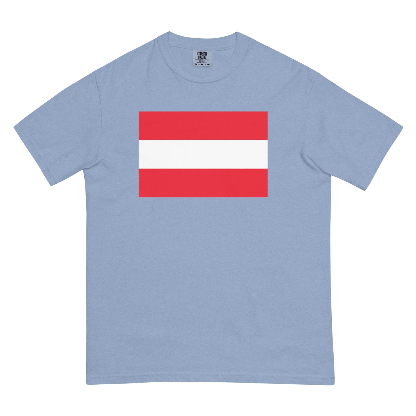 Flag tee representing Austria in light green, 2X large
