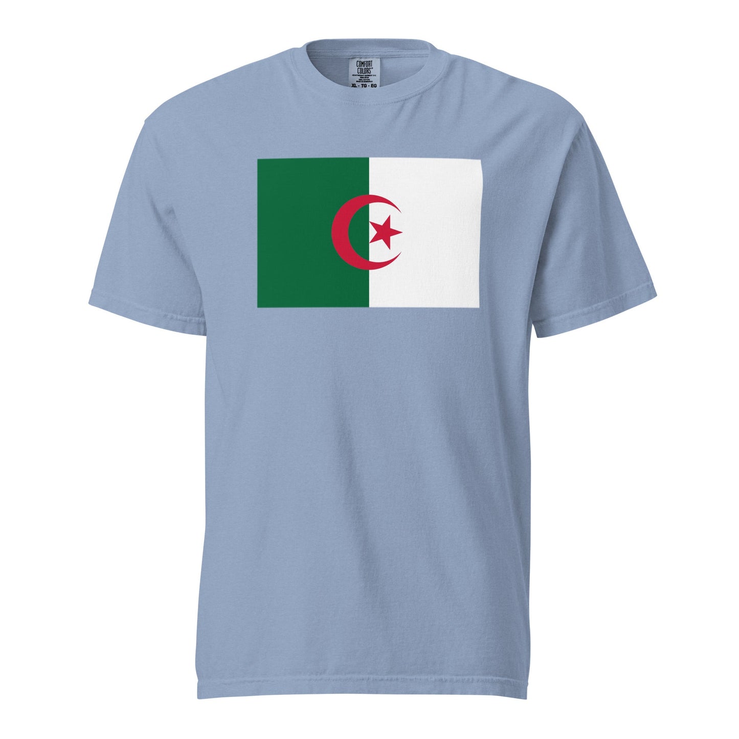 Algeria flag shirt in true navy, size medium