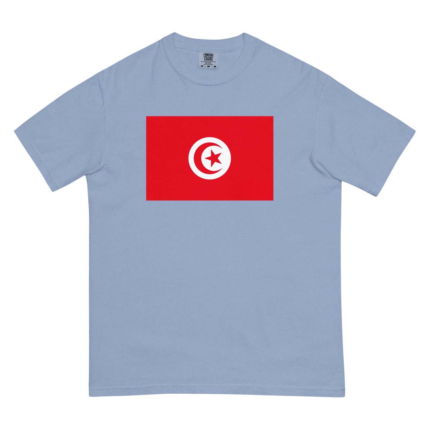 Tunisia heritage shirt, flo blue, size small